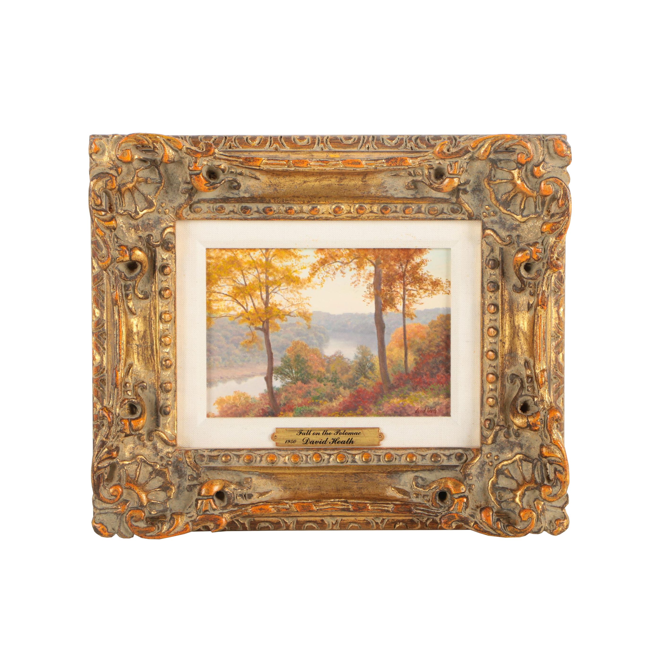 David Heath Oil on Canvas "Fall on the Potomac"