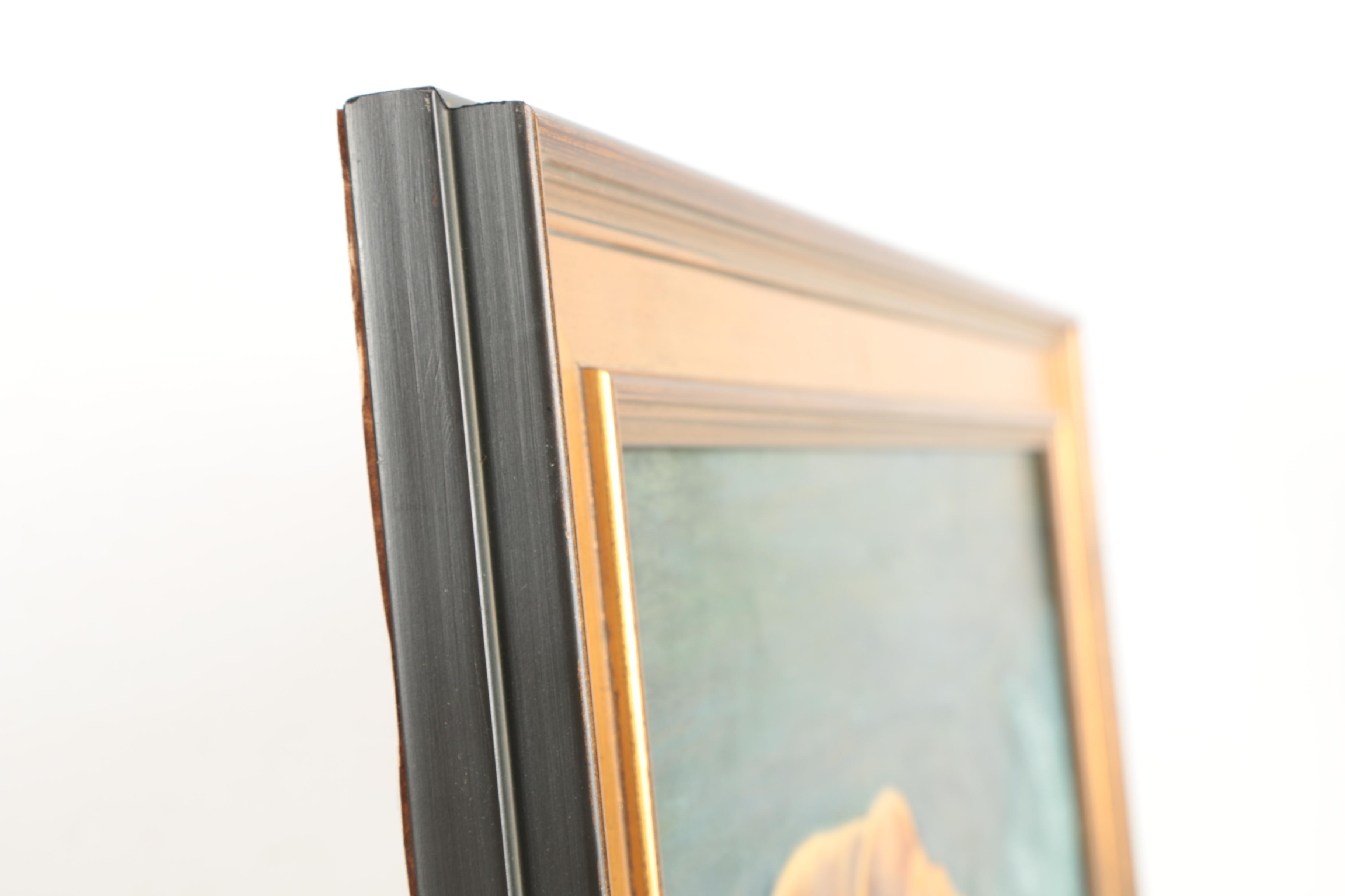 Carol Lee Thompson Oil Painting on Board of Grizzly Bear Catching Salmon