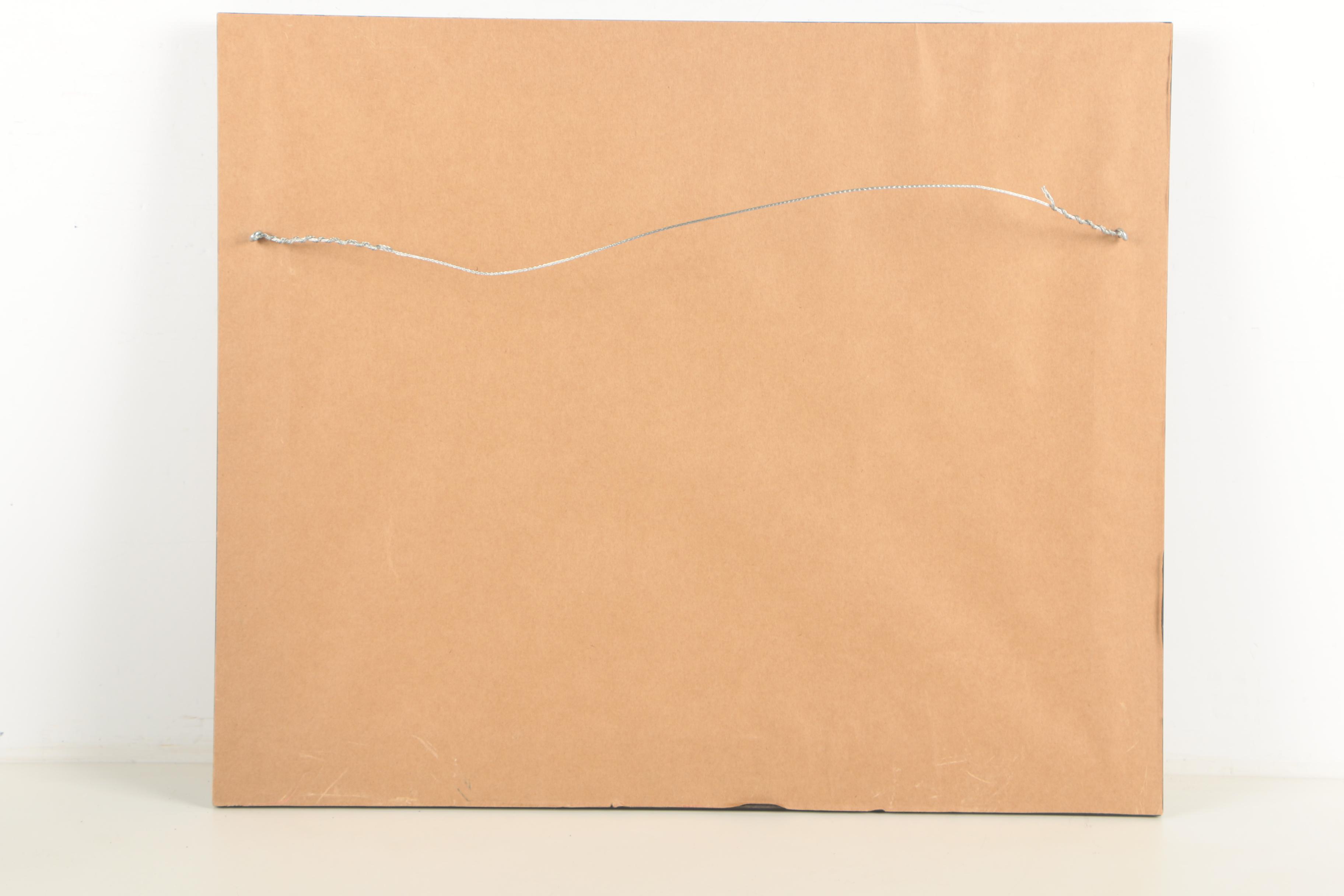 Carol Lee Thompson Oil Painting on Board of Grizzly Bear Catching Salmon