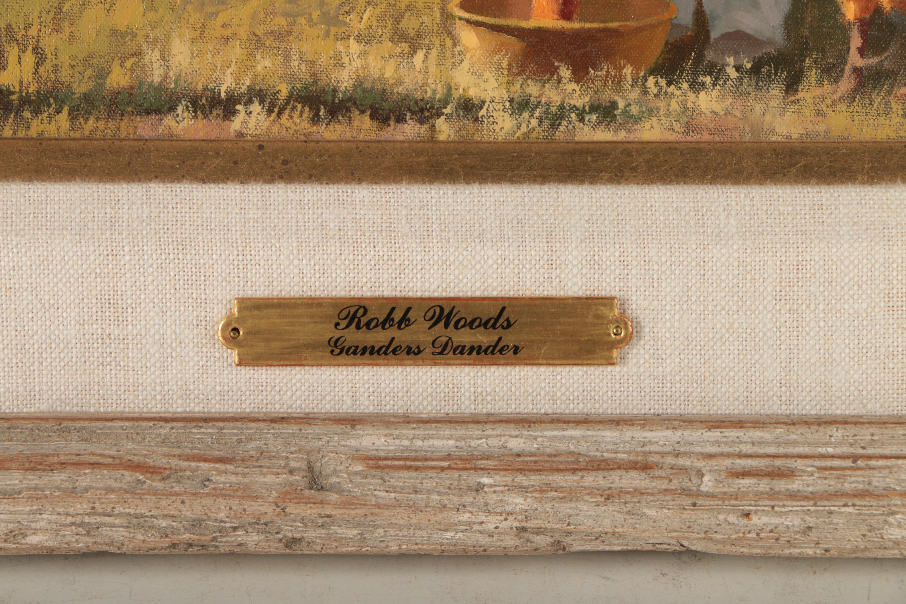 Robb Woods Oil Painting on Canvas Board "Ganders Dander"