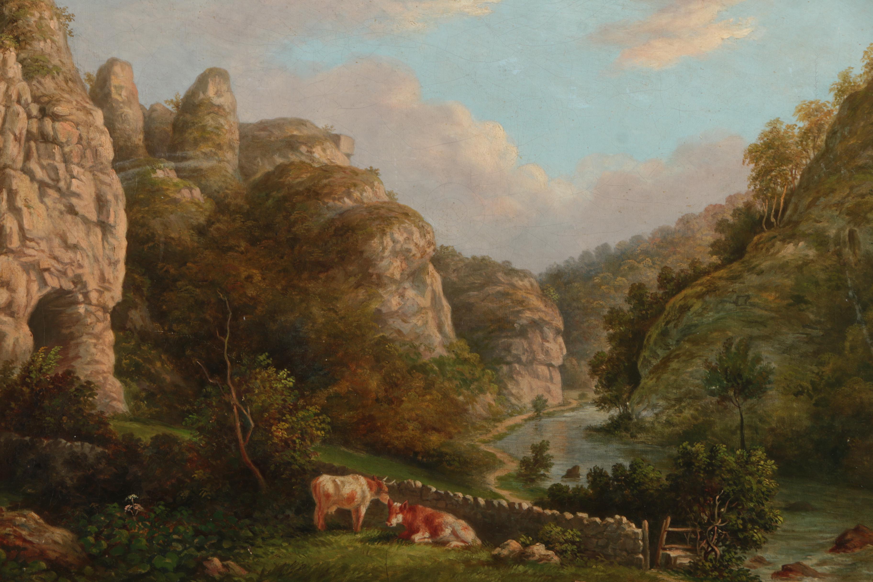 Oil Painting of a River Valley Landscape