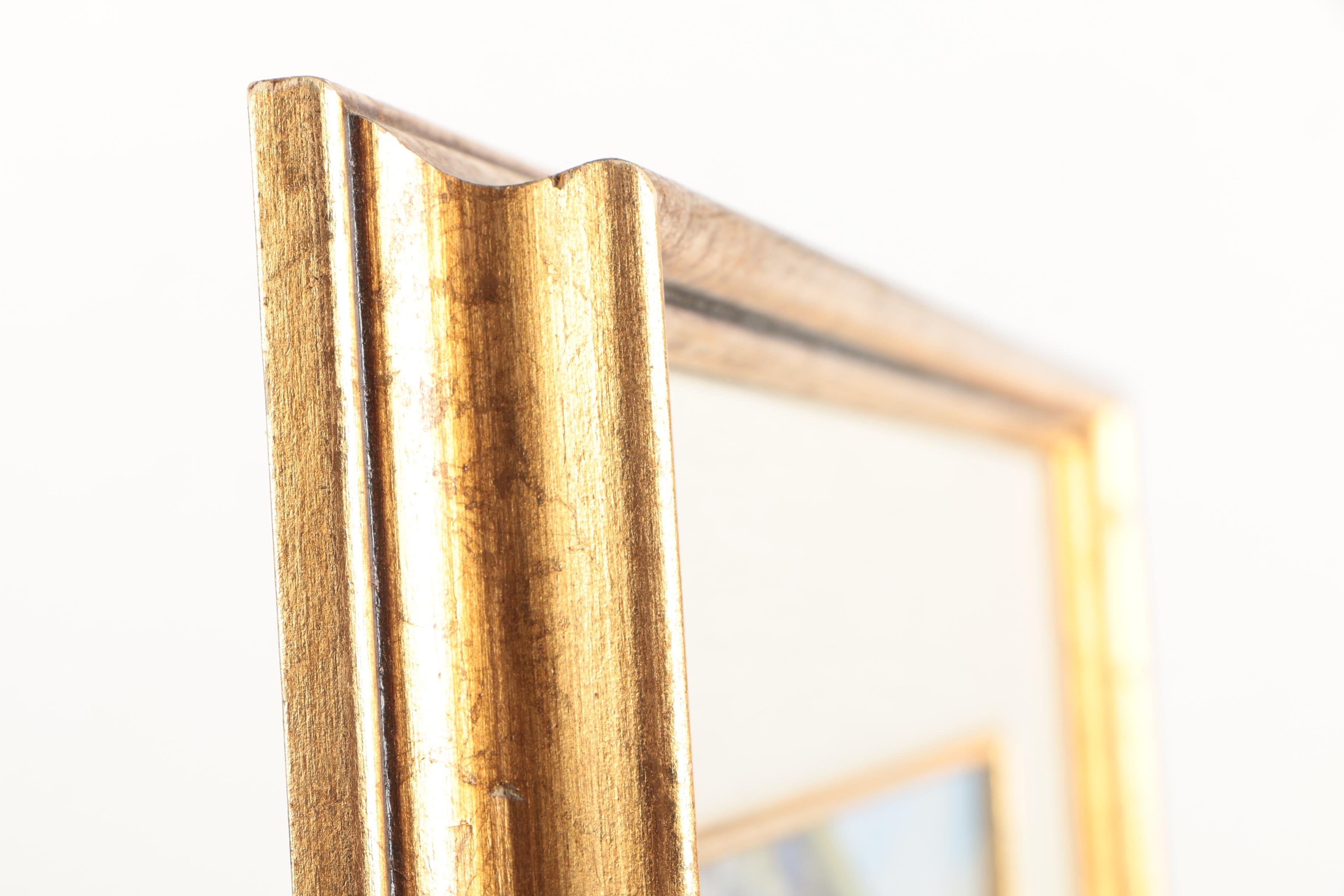 Dorothy Mould Oil on Canvas Painting of a Cottage Garden by the Sea