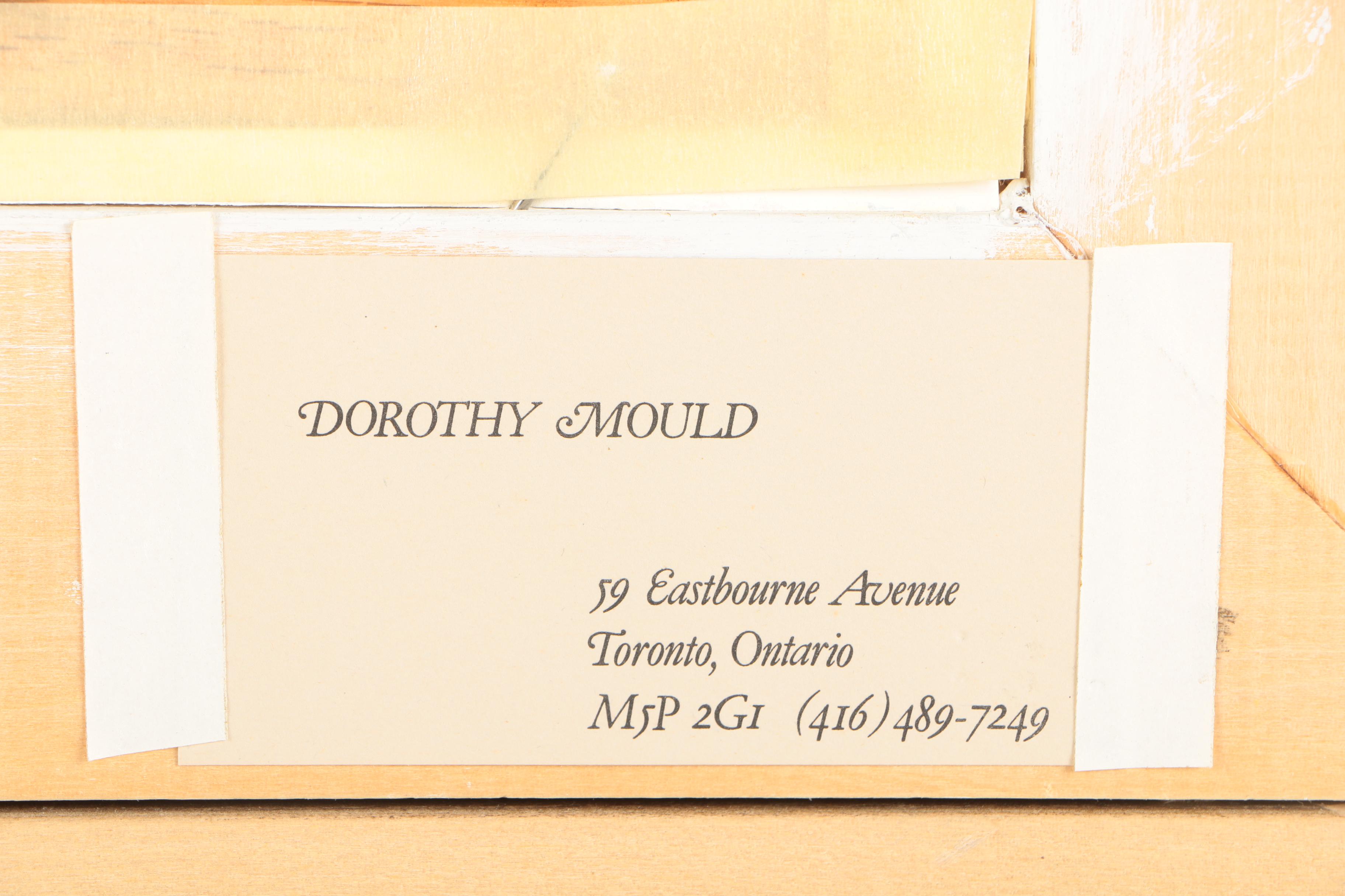 Dorothy Mould Oil on Canvas Painting of a Cottage Garden by the Sea