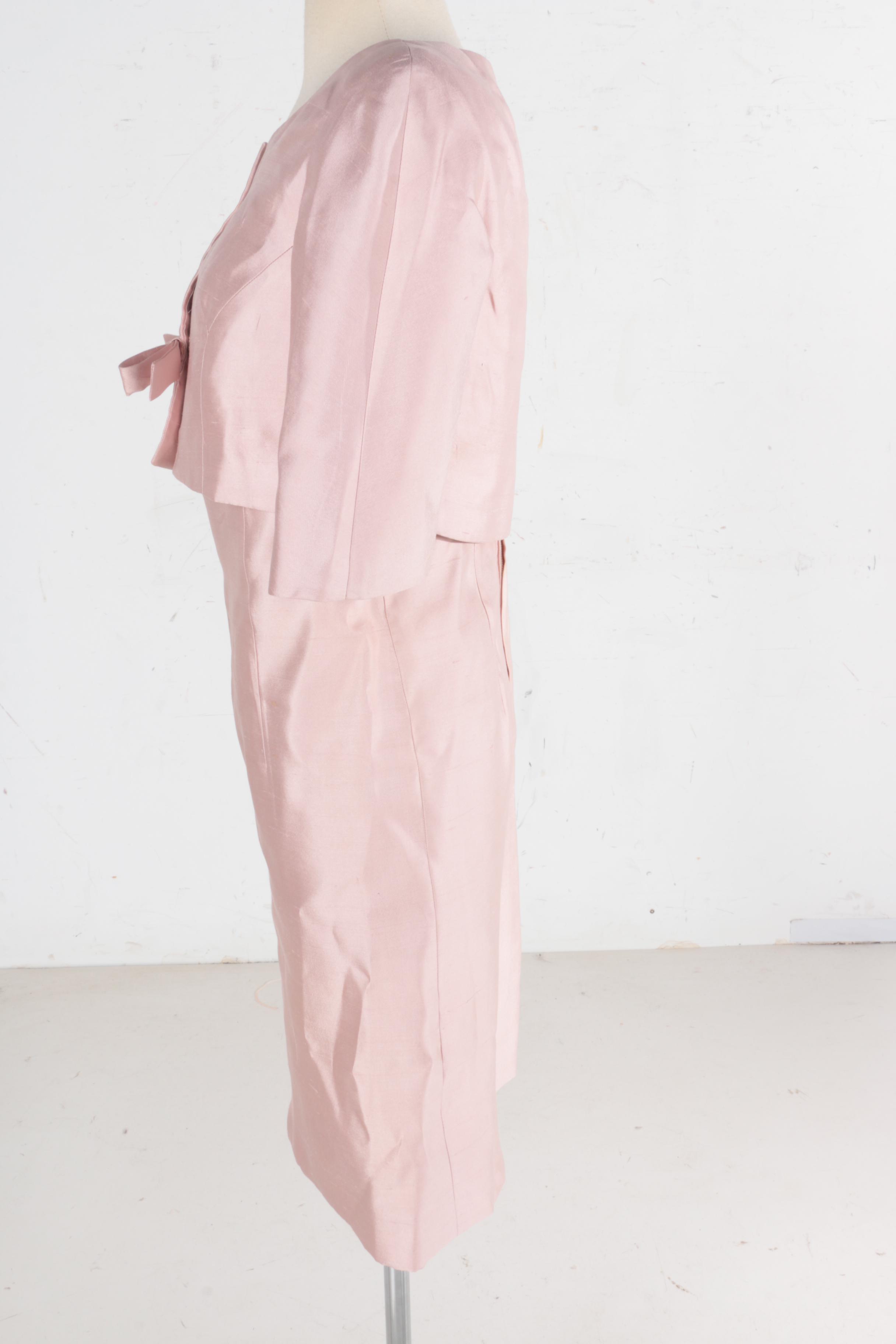 1950s and 60s Pink Satin Dresses and Jacket