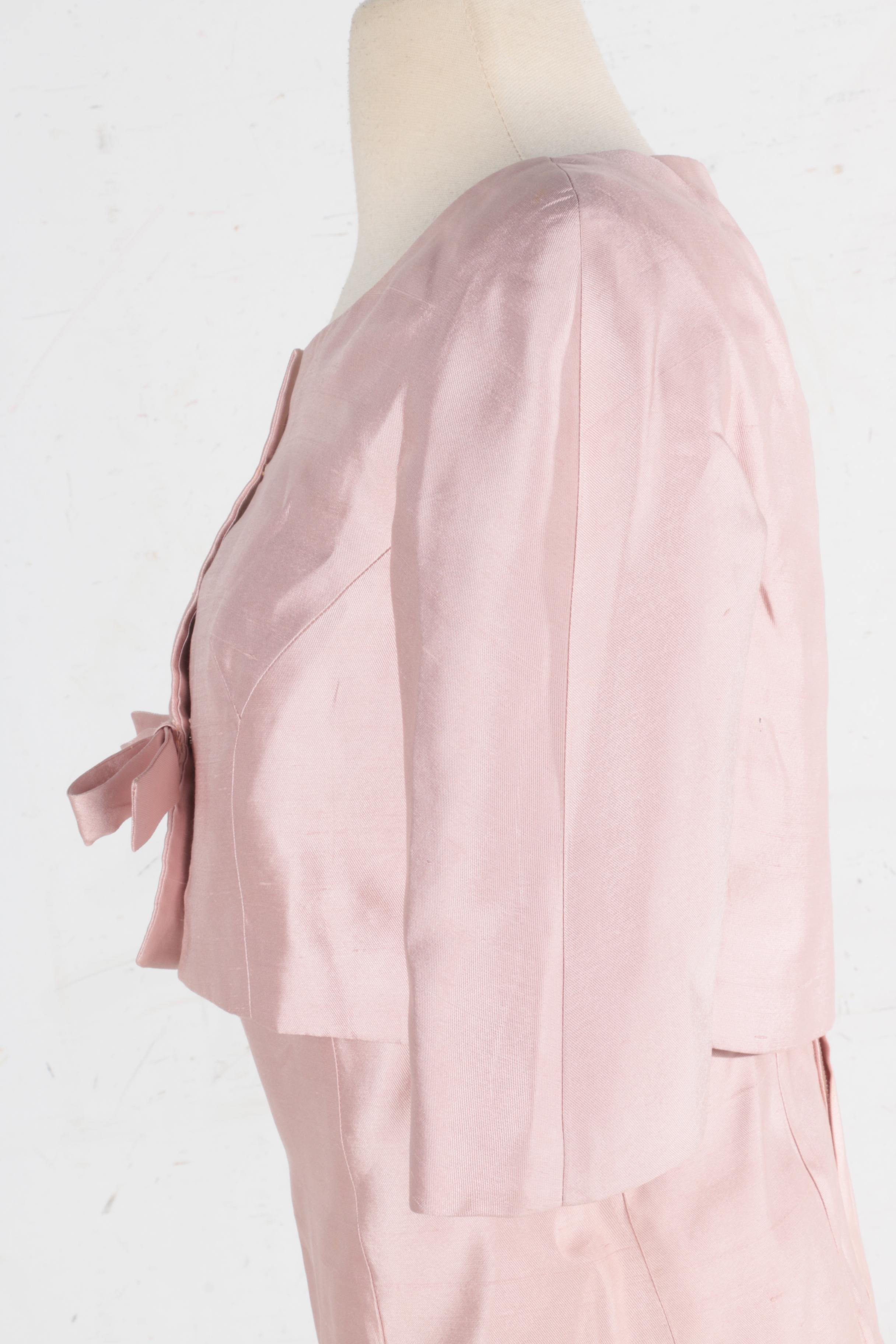 1950s and 60s Pink Satin Dresses and Jacket