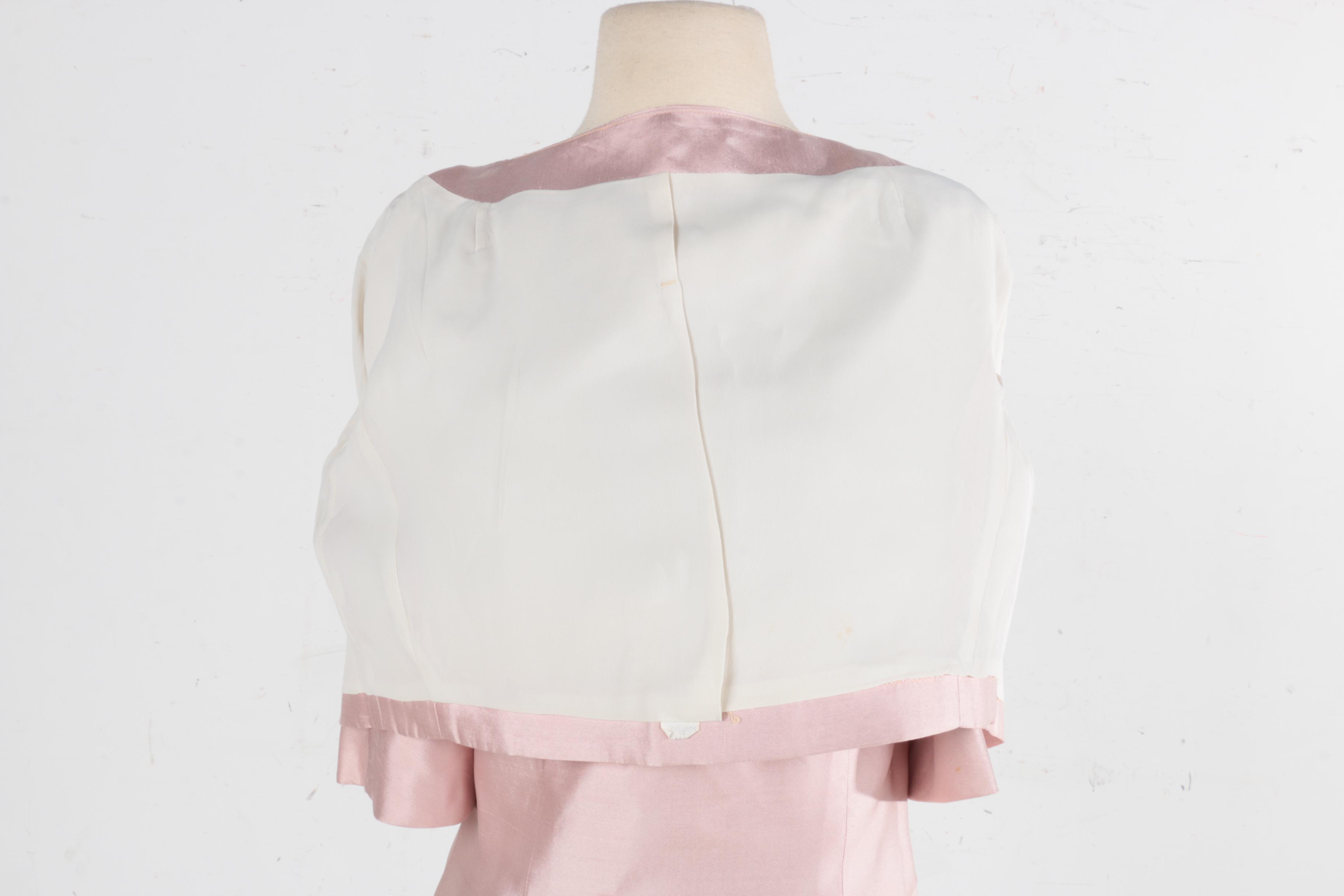 1950s and 60s Pink Satin Dresses and Jacket