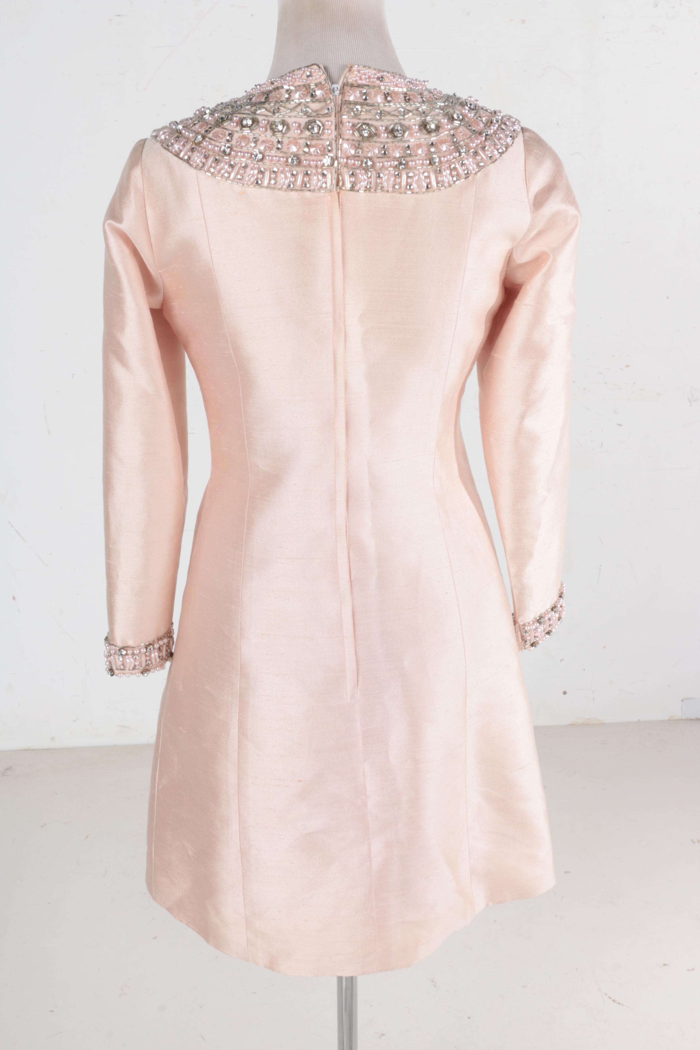 1950s and 60s Pink Satin Dresses and Jacket