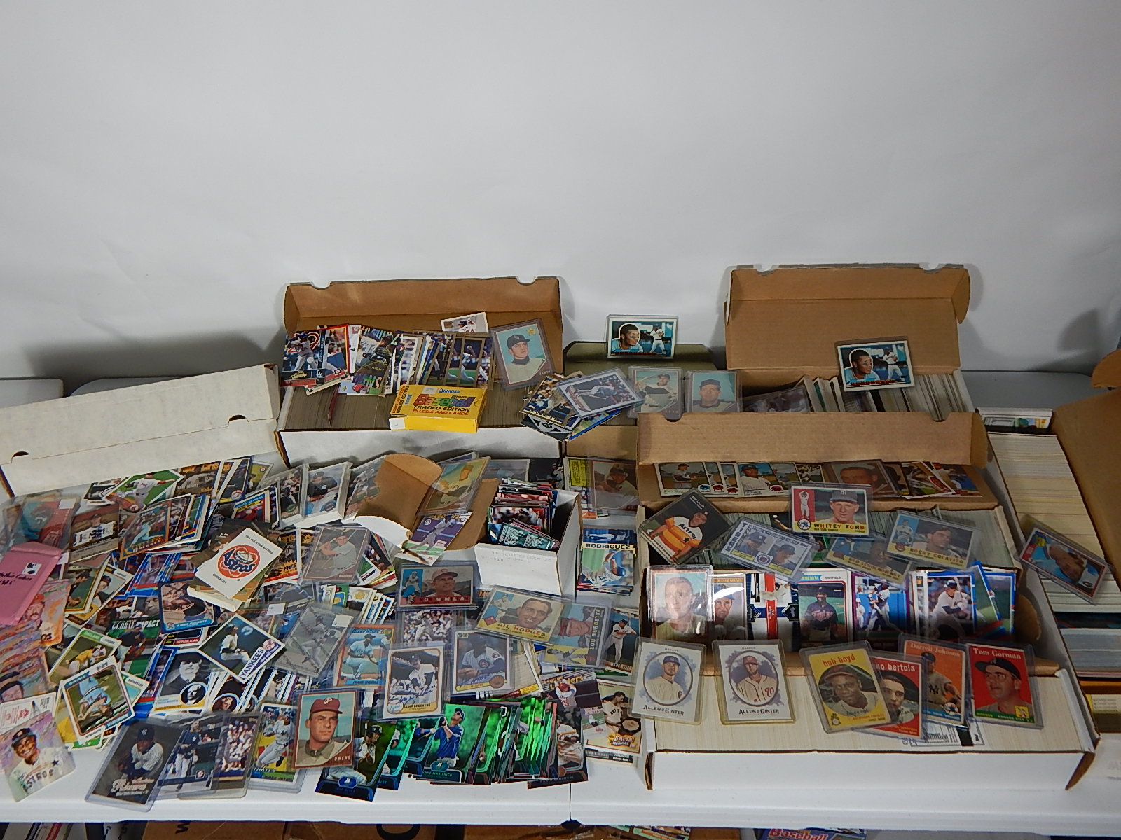 Assortment of Baseball Cards from 1950s to 1990s