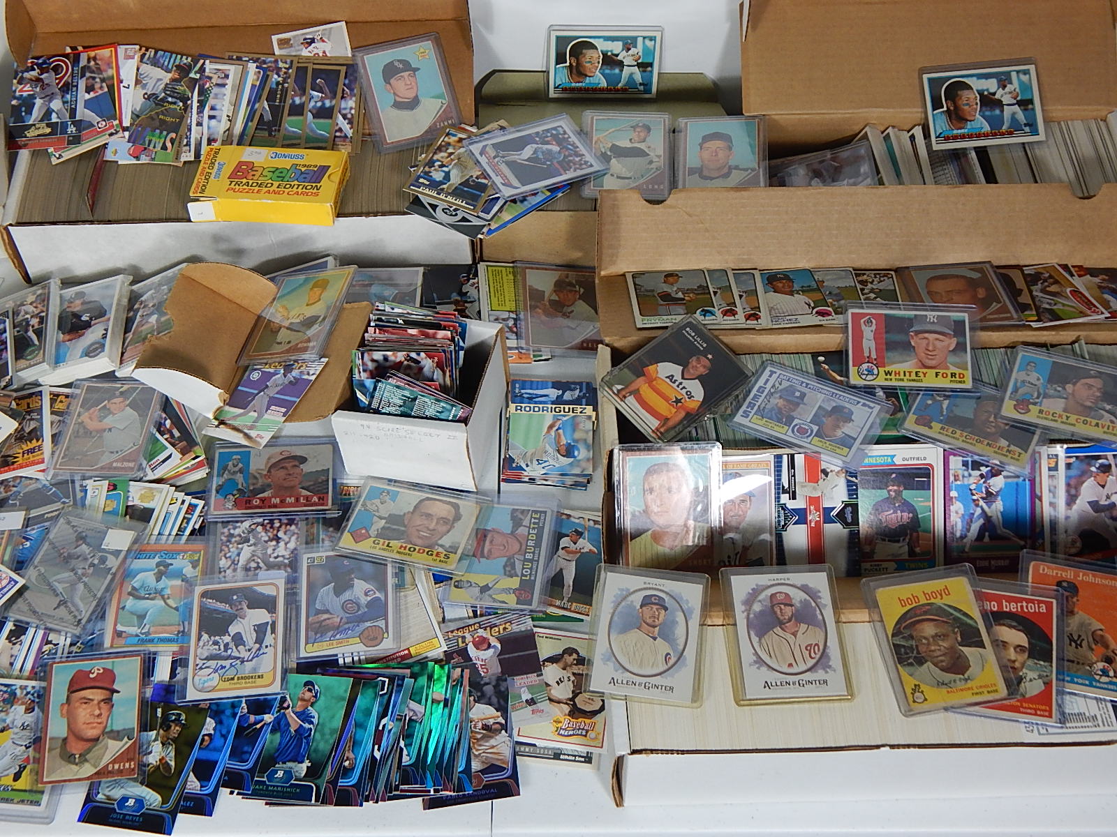 Assortment of Baseball Cards from 1950s to 1990s