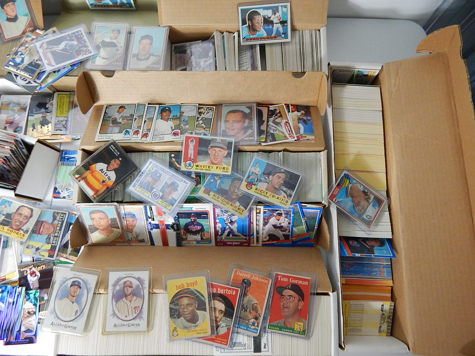 Assortment of Baseball Cards from 1950s to 1990s