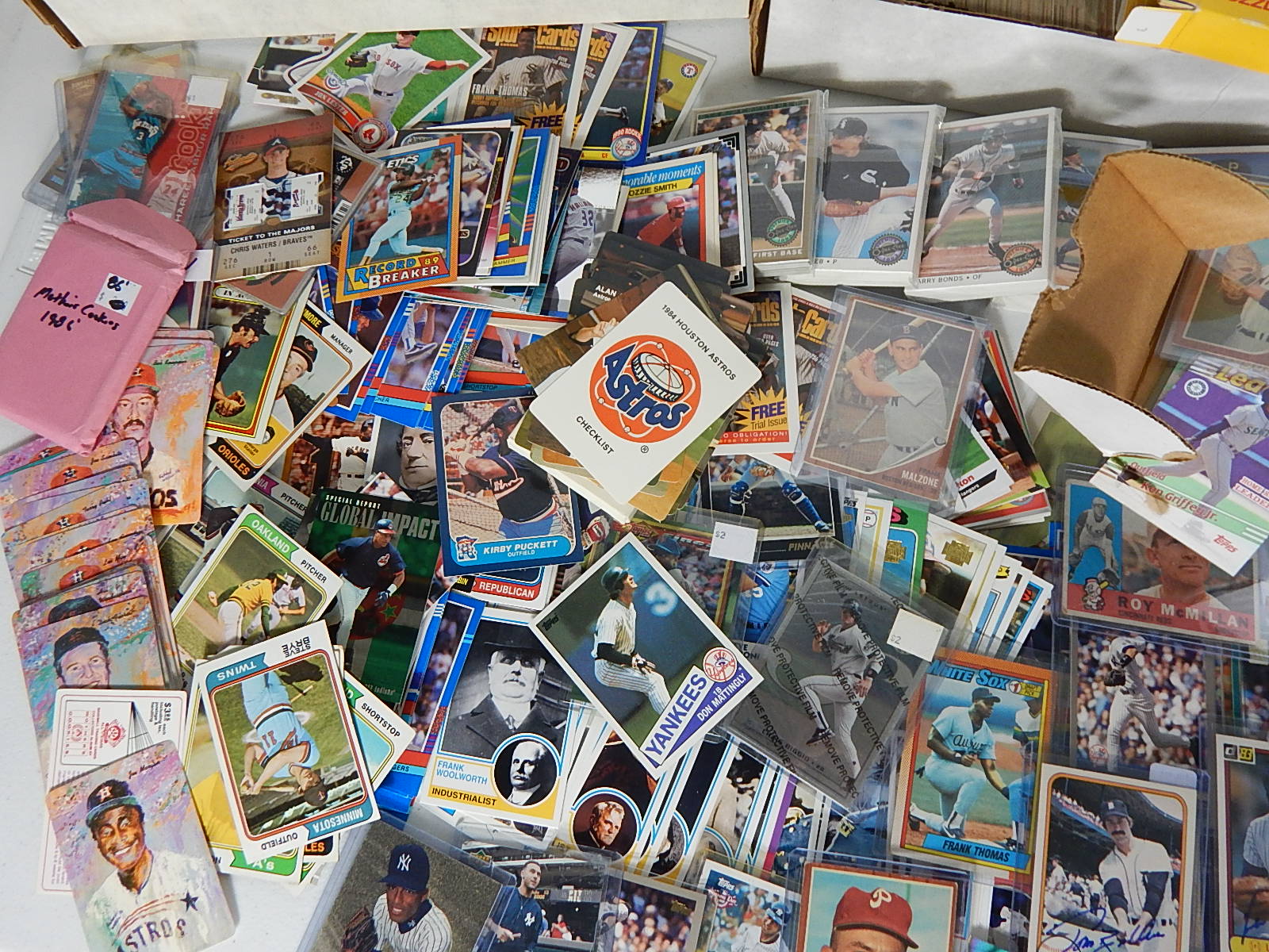 Assortment of Baseball Cards from 1950s to 1990s