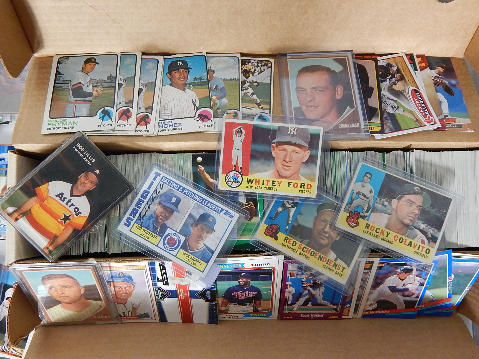 Assortment of Baseball Cards from 1950s to 1990s