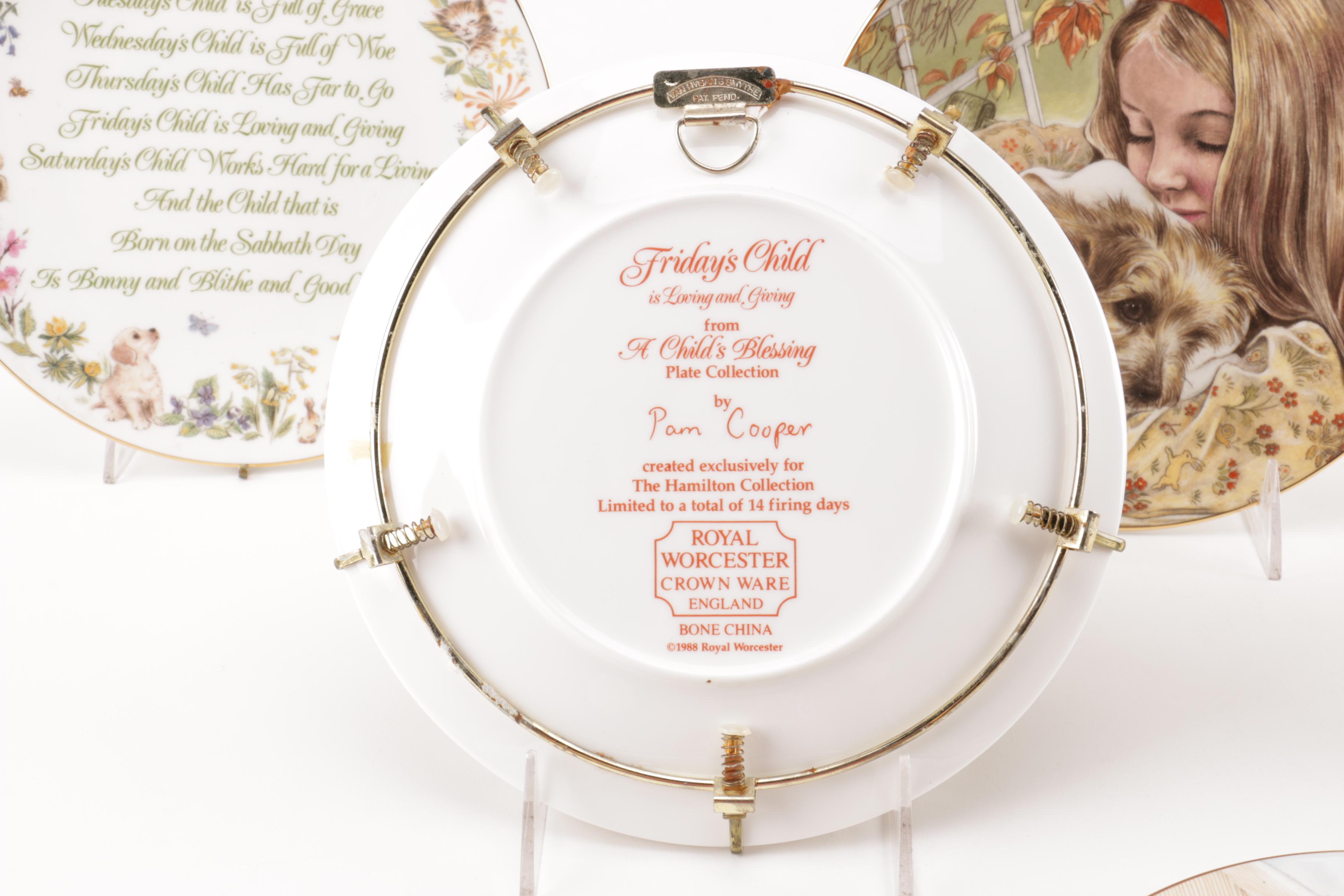 Selection of Royal Worcester "A Child's Blessing" Decorative Plates