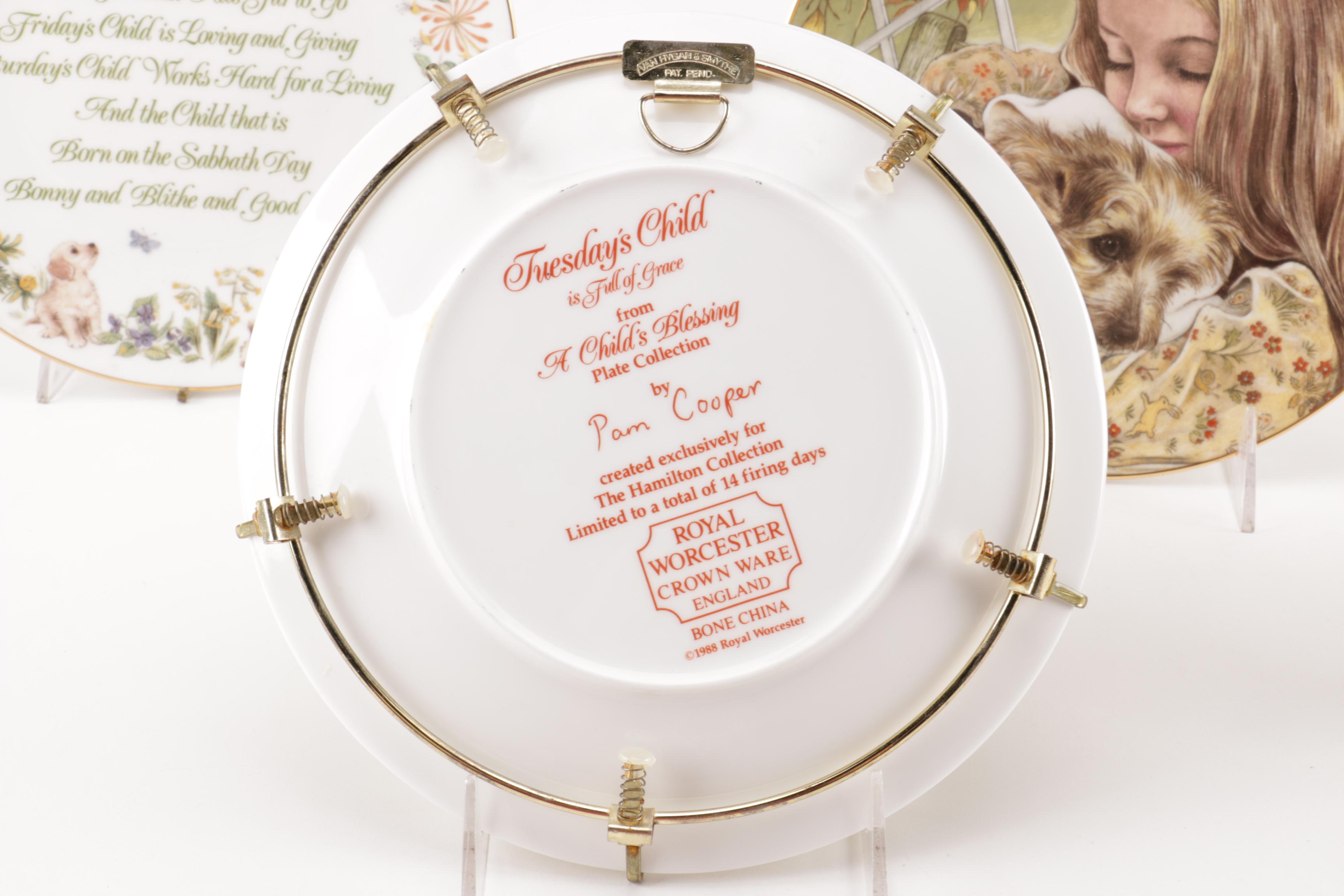 Selection of Royal Worcester "A Child's Blessing" Decorative Plates