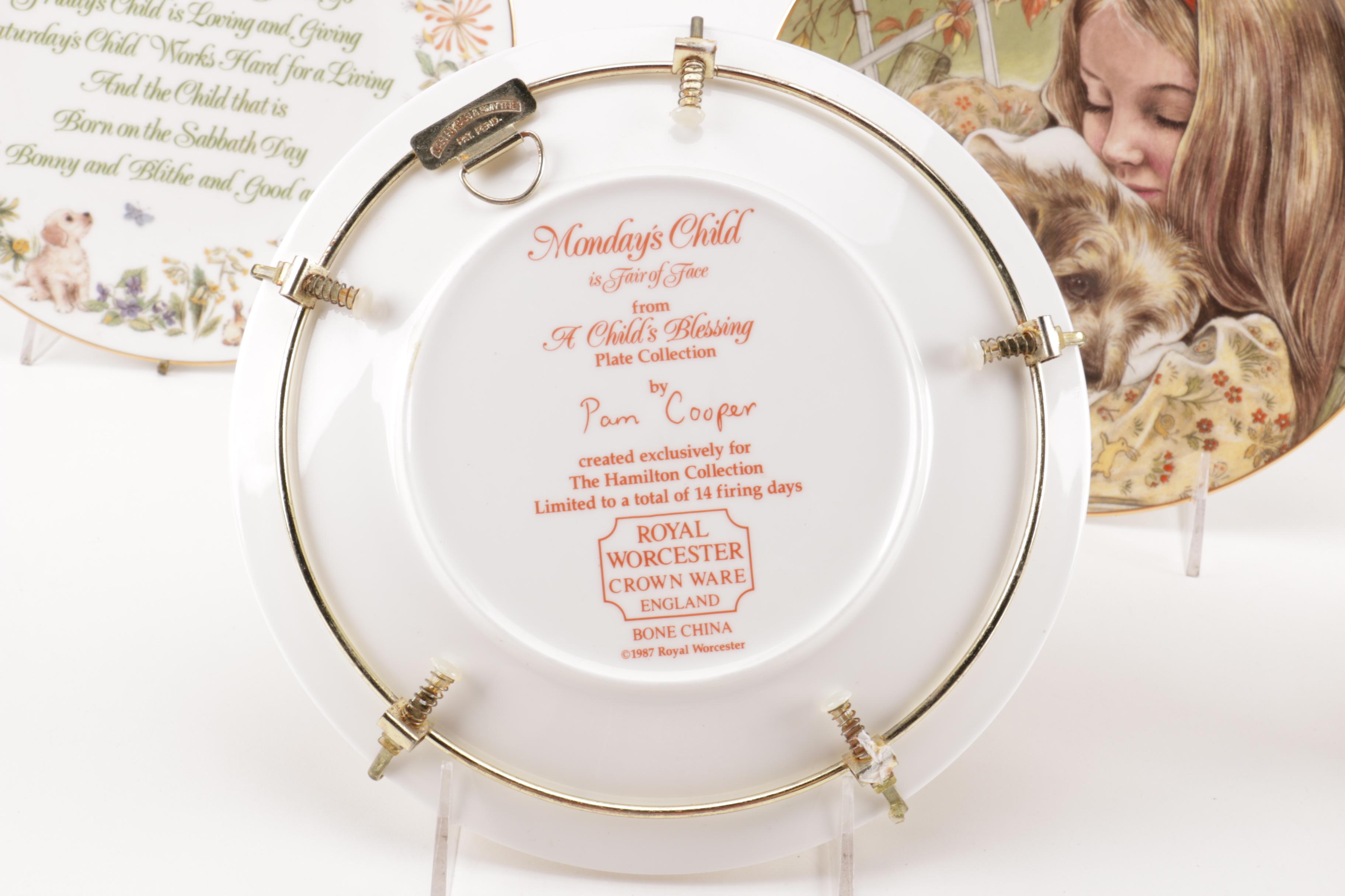 Selection of Royal Worcester "A Child's Blessing" Decorative Plates