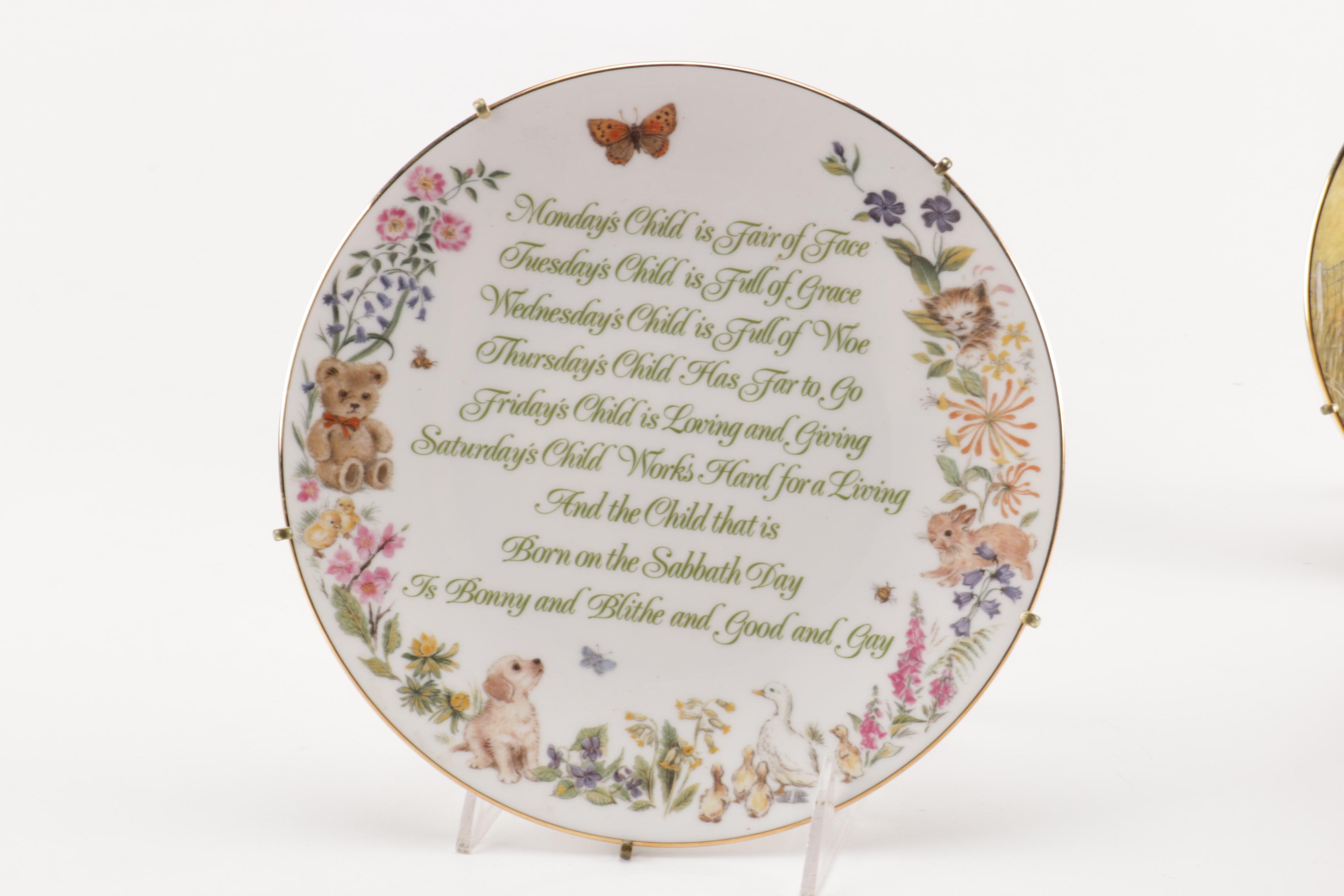 Selection of Royal Worcester "A Child's Blessing" Decorative Plates
