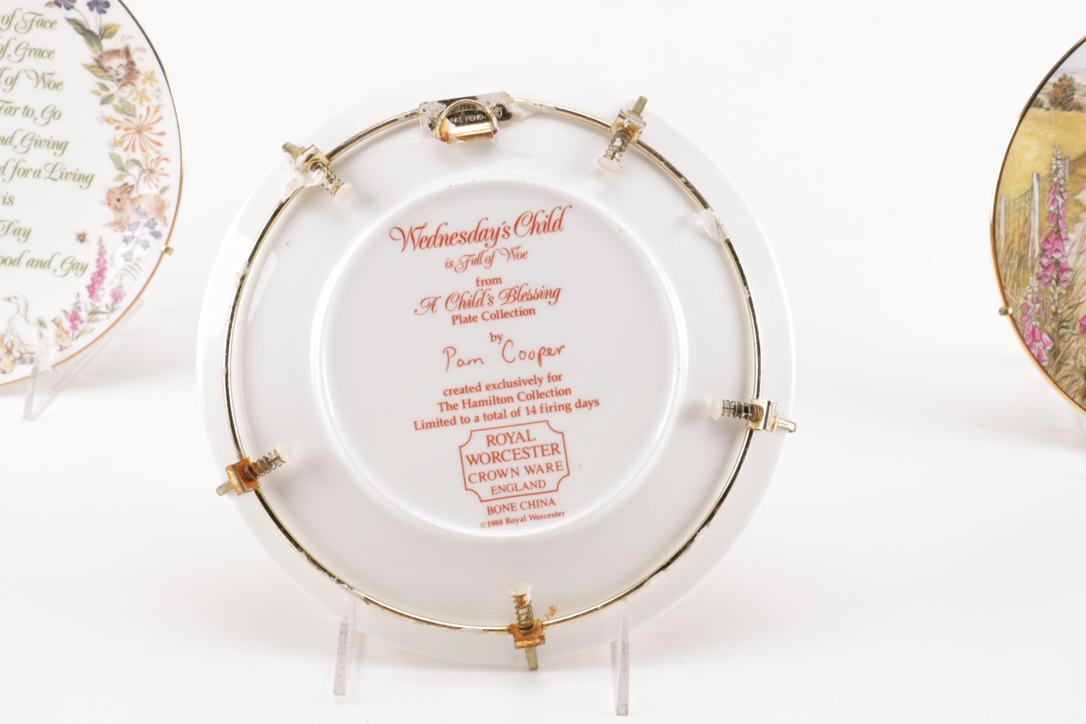 Selection of Royal Worcester "A Child's Blessing" Decorative Plates