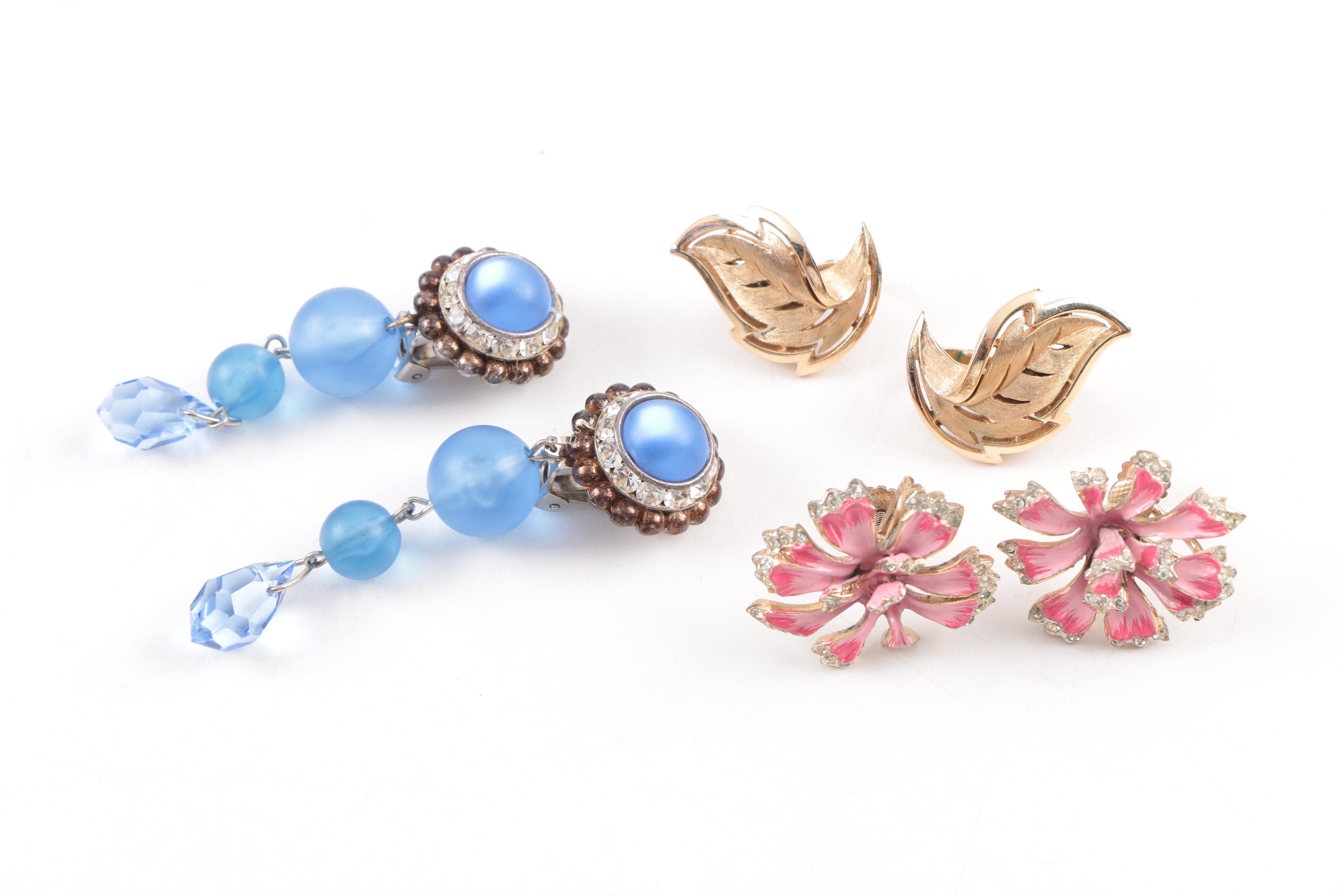 Vintage Jewelry Including Trifari and Wedgwood