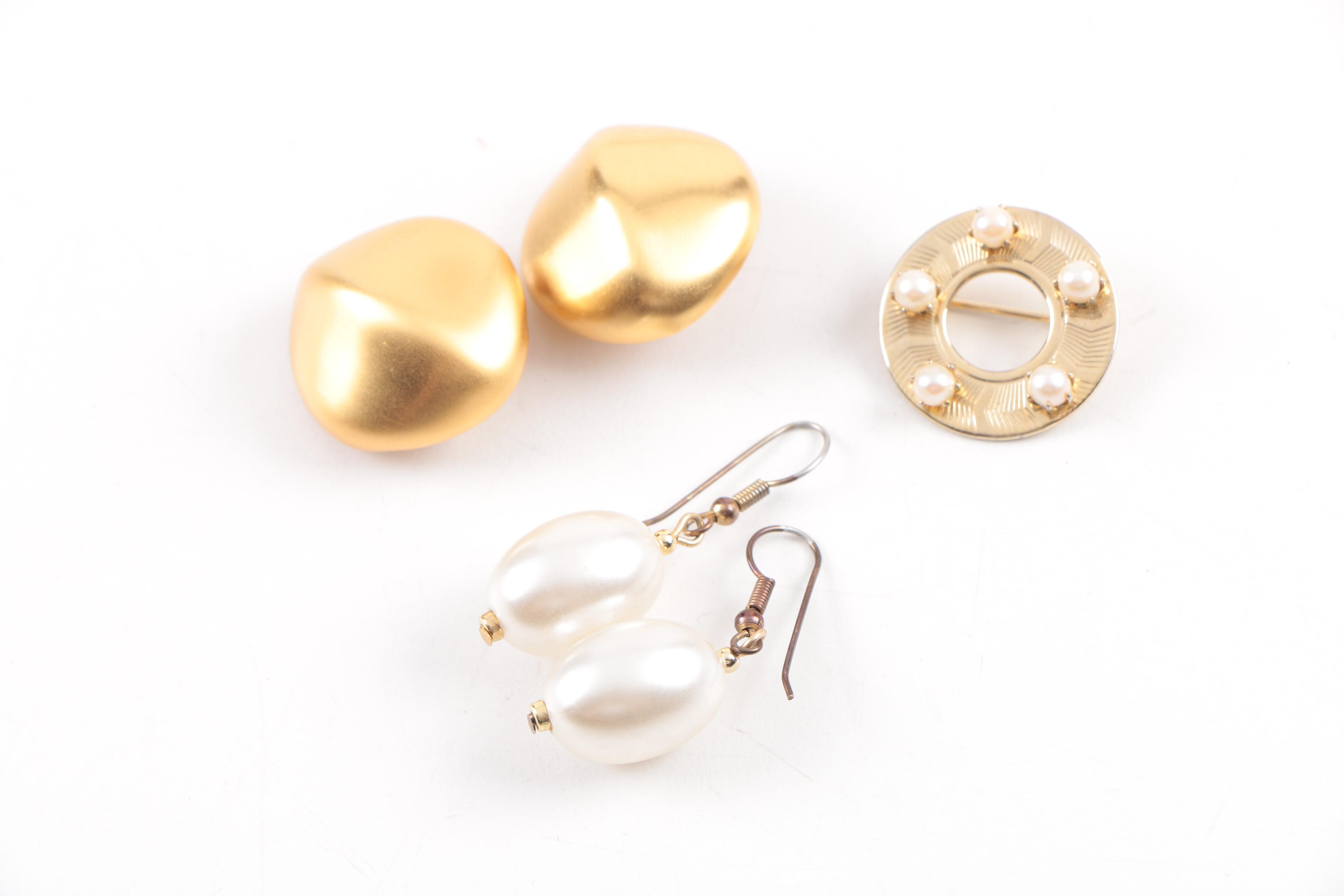 Vintage Jewelry Including Trifari and Wedgwood