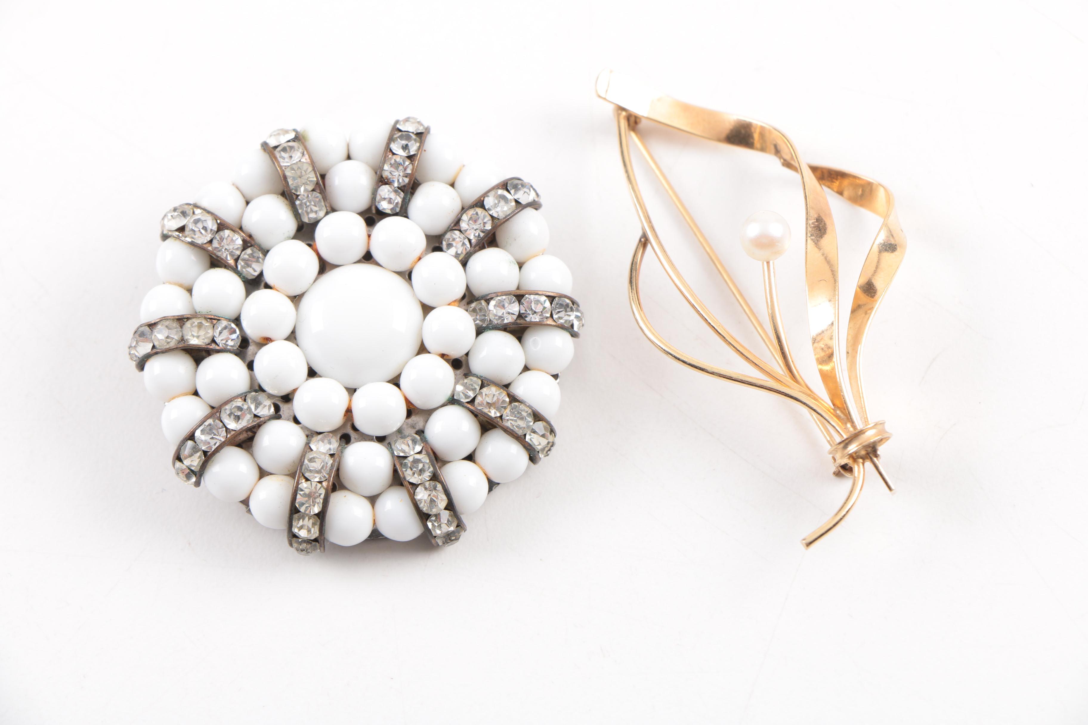 Vintage Jewelry Including Trifari and Wedgwood