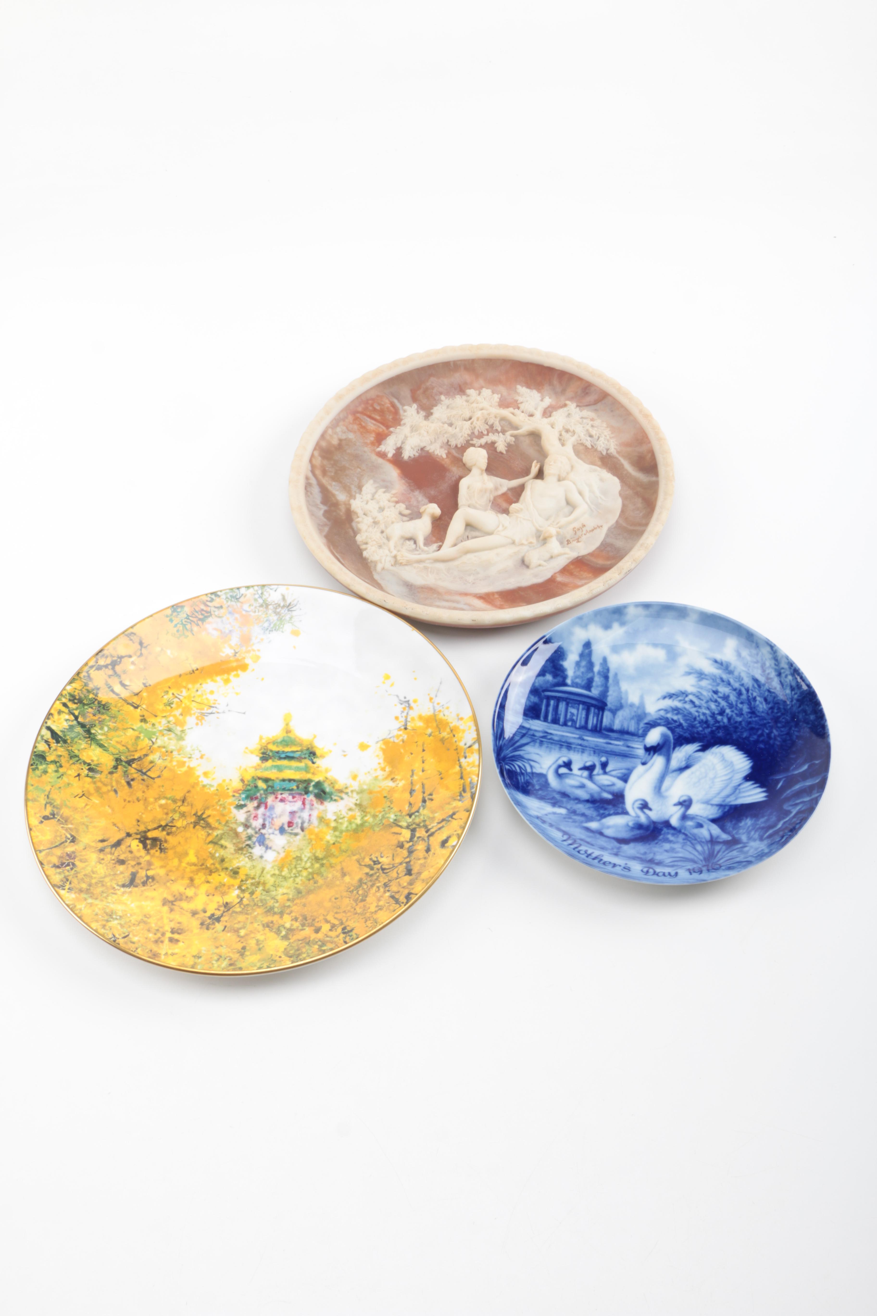 Decorative Porcelain Plates Including Bradex