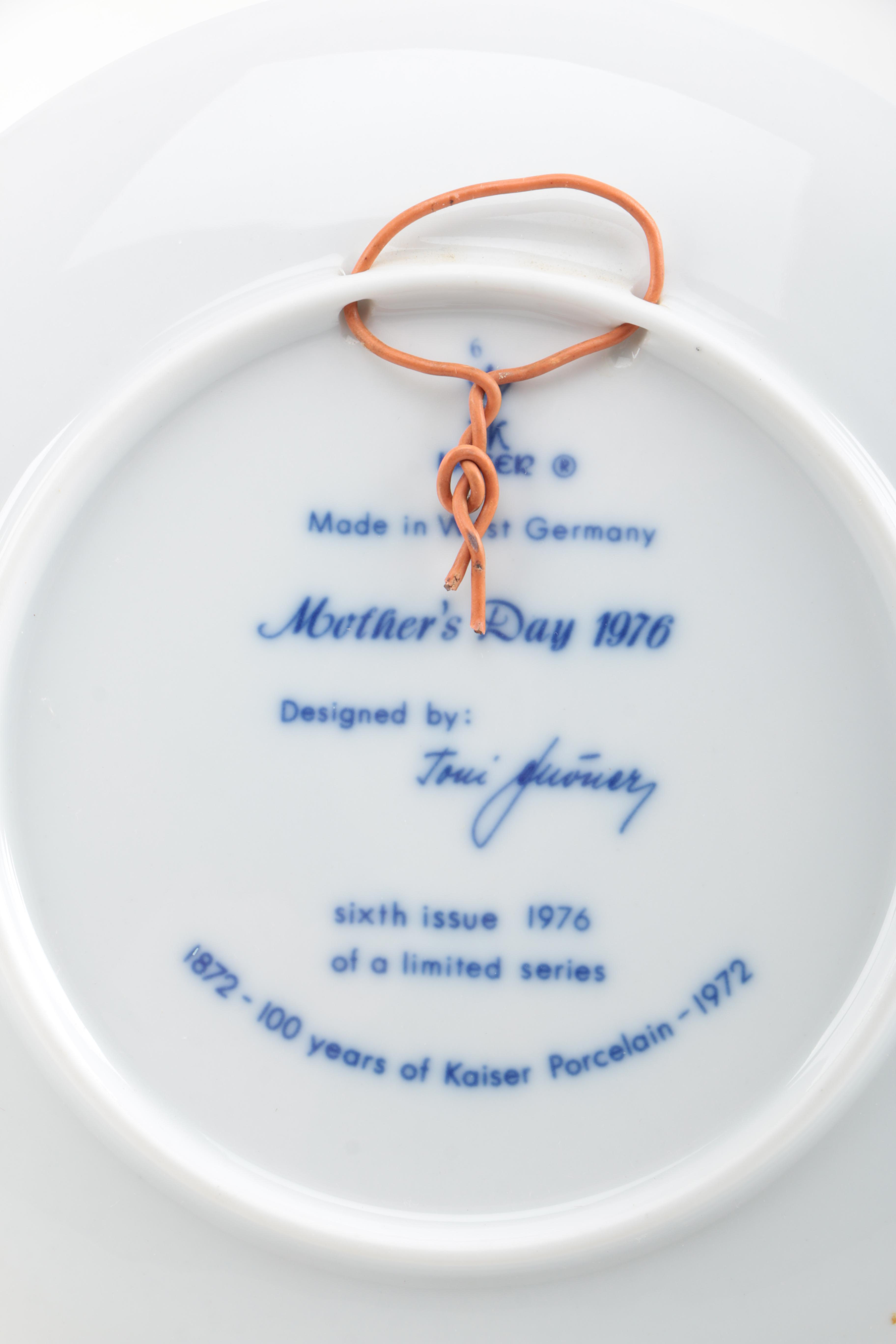 Decorative Porcelain Plates Including Bradex