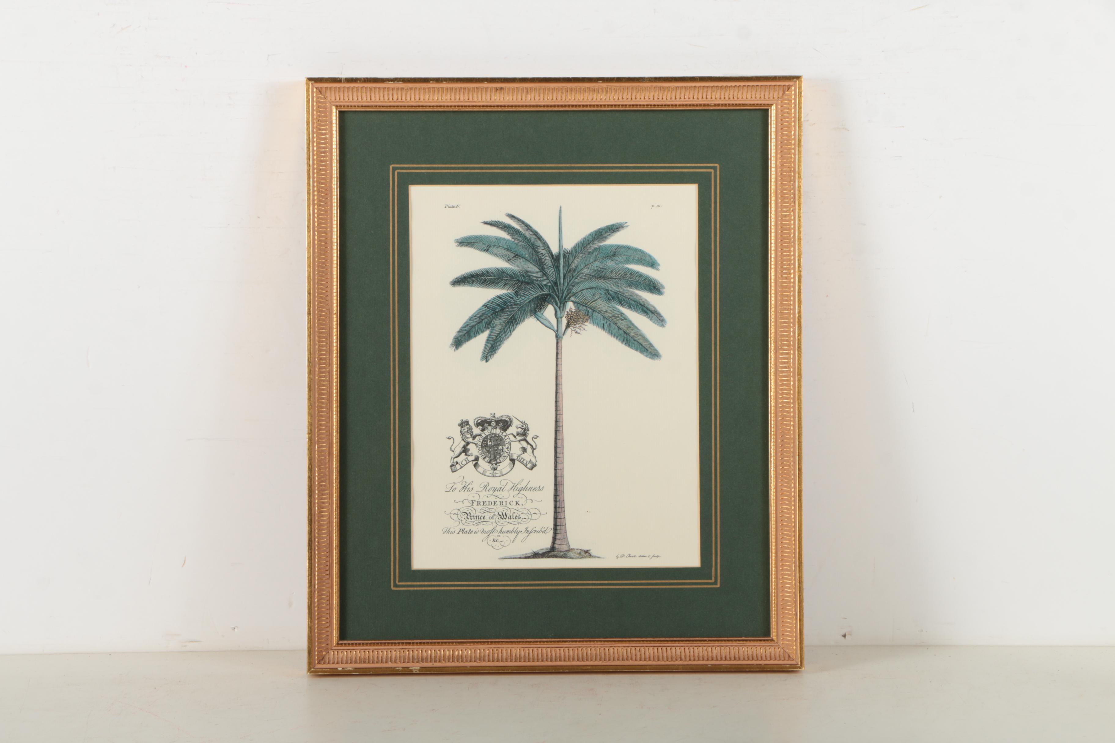 Two Offset Lithographs of Palm Trees