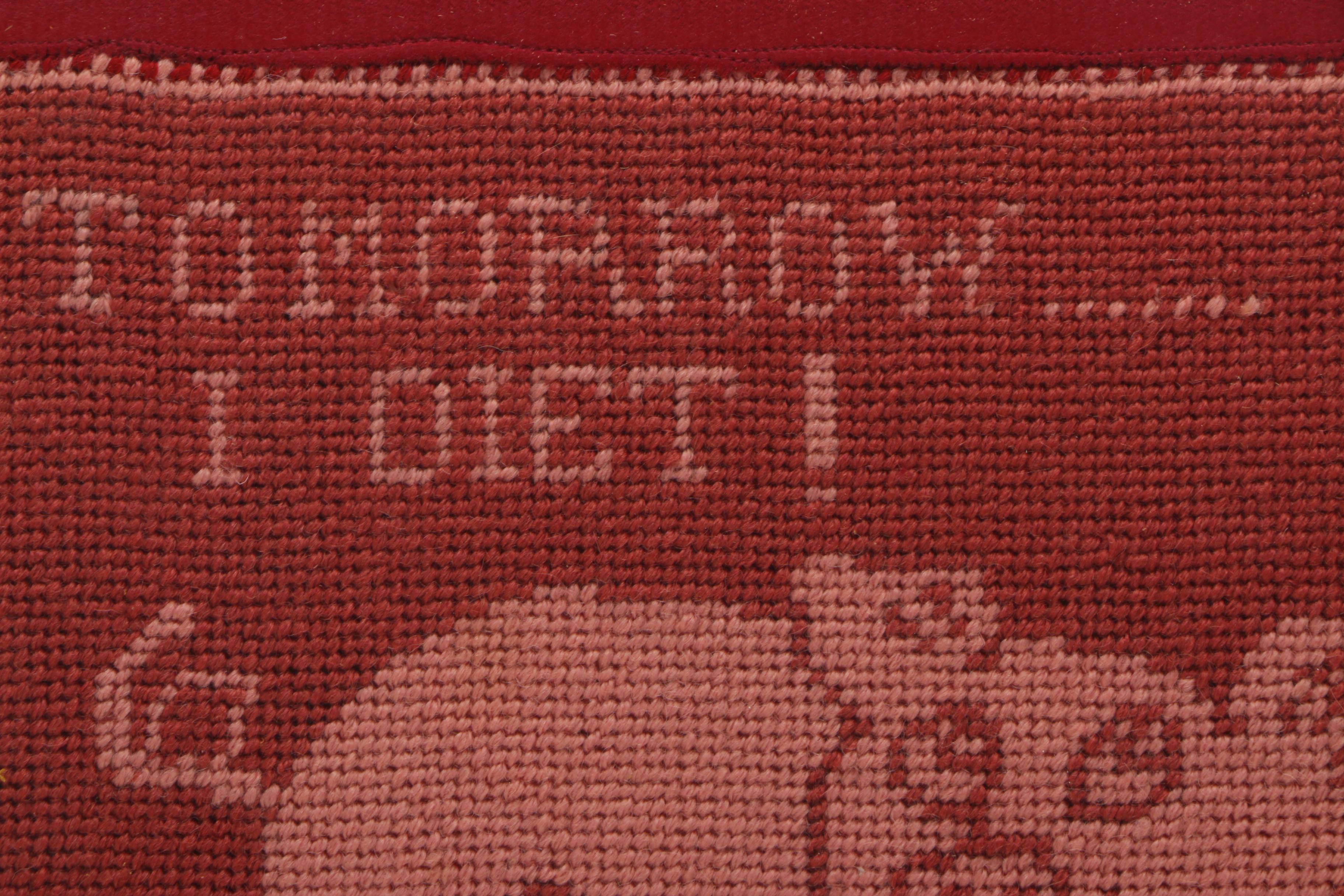 Needlepoint Embroideries of a Deer and a Pig