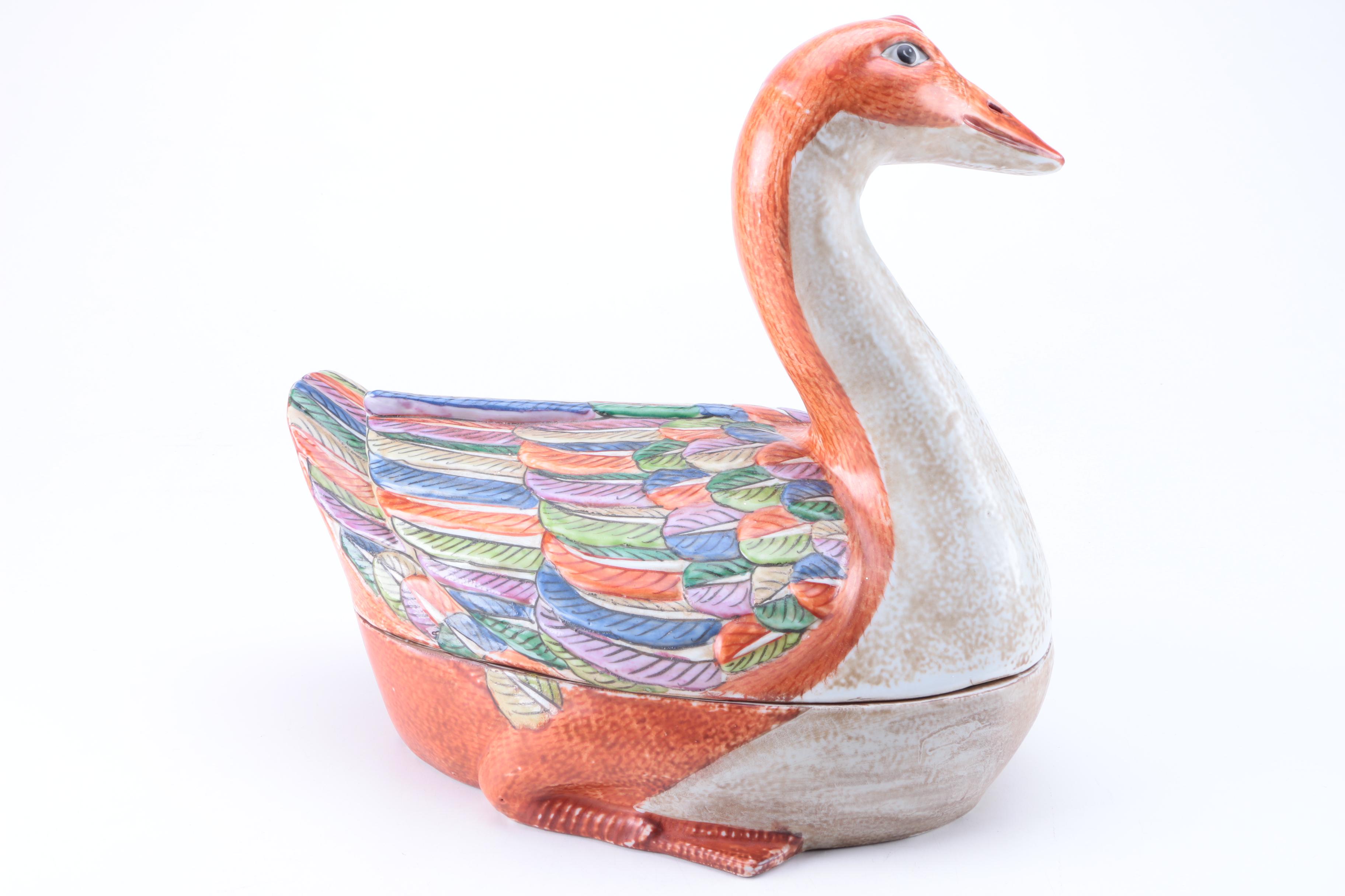 Chinese Goose Tureen