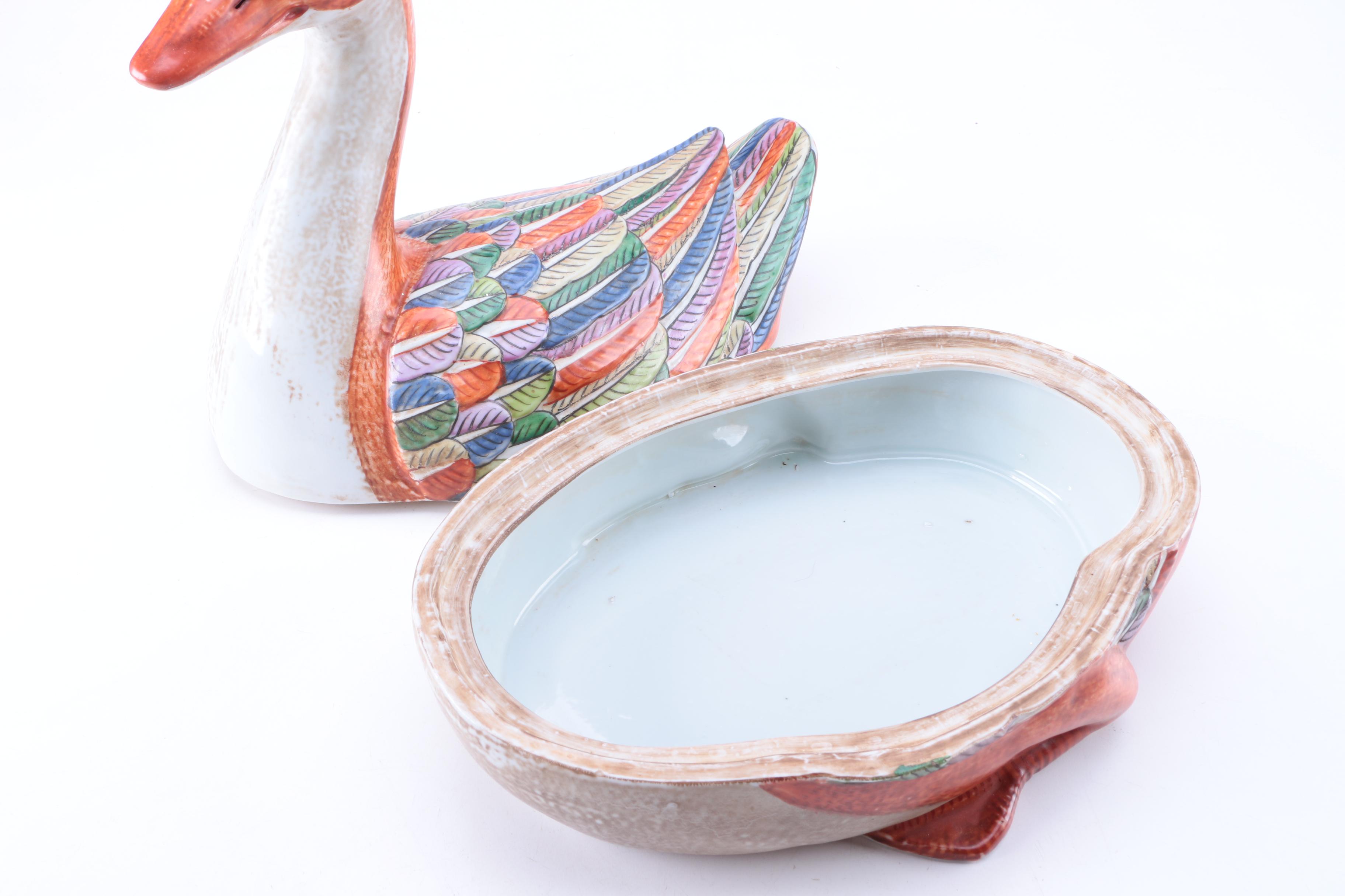 Chinese Goose Tureen