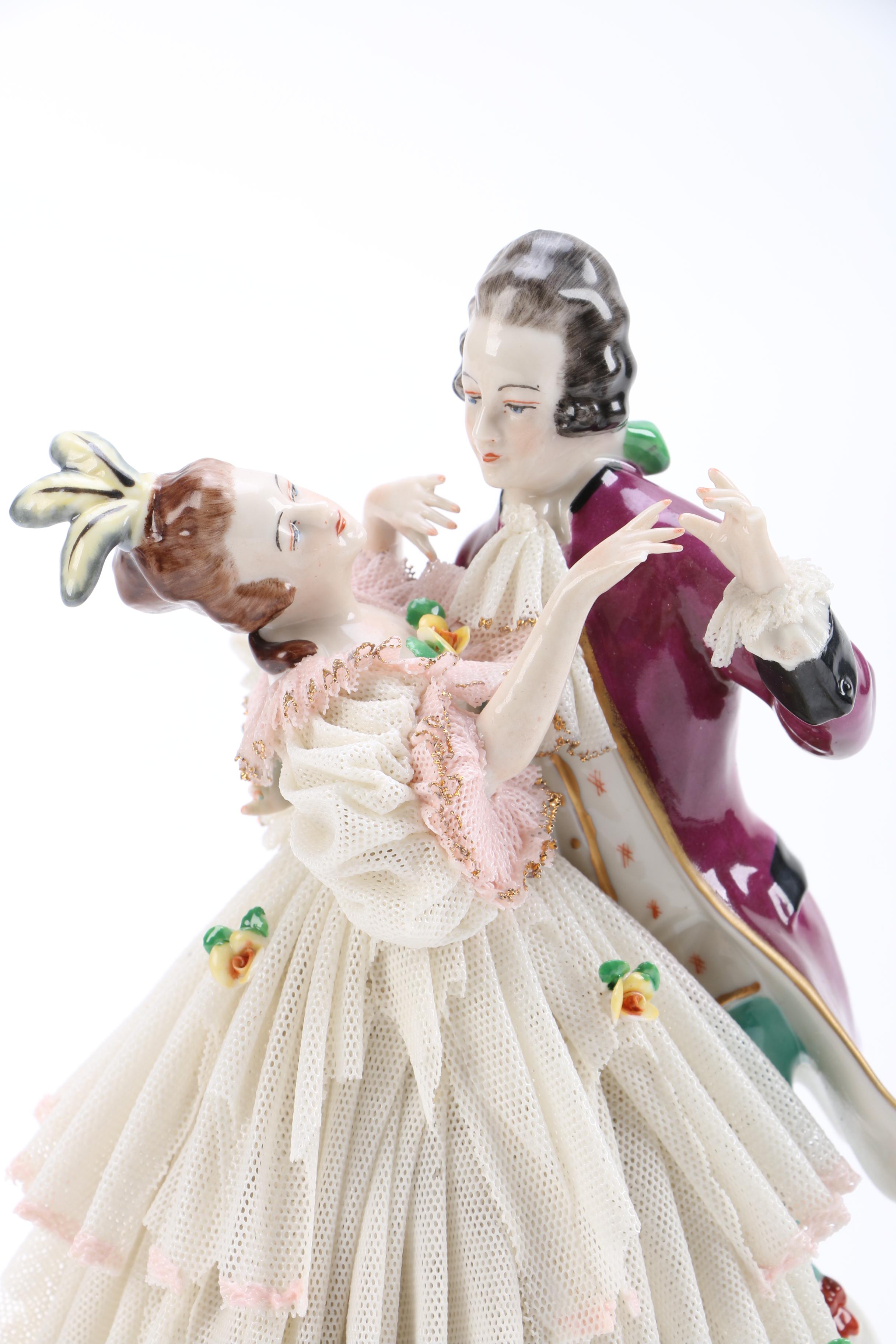 Vintage Friedrich Wilhelm Wessel Frankenthal Figurines