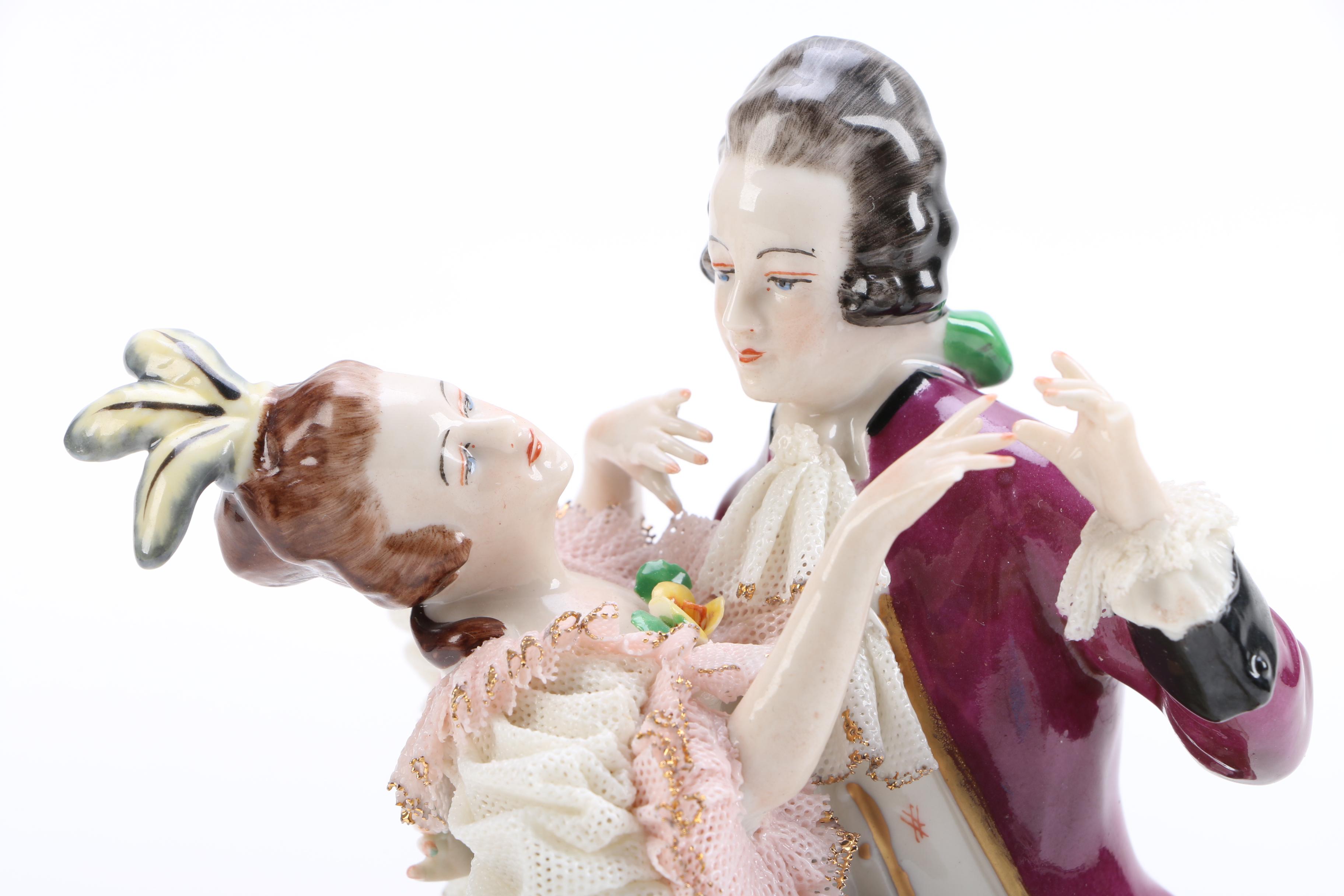 Vintage Friedrich Wilhelm Wessel Frankenthal Figurines