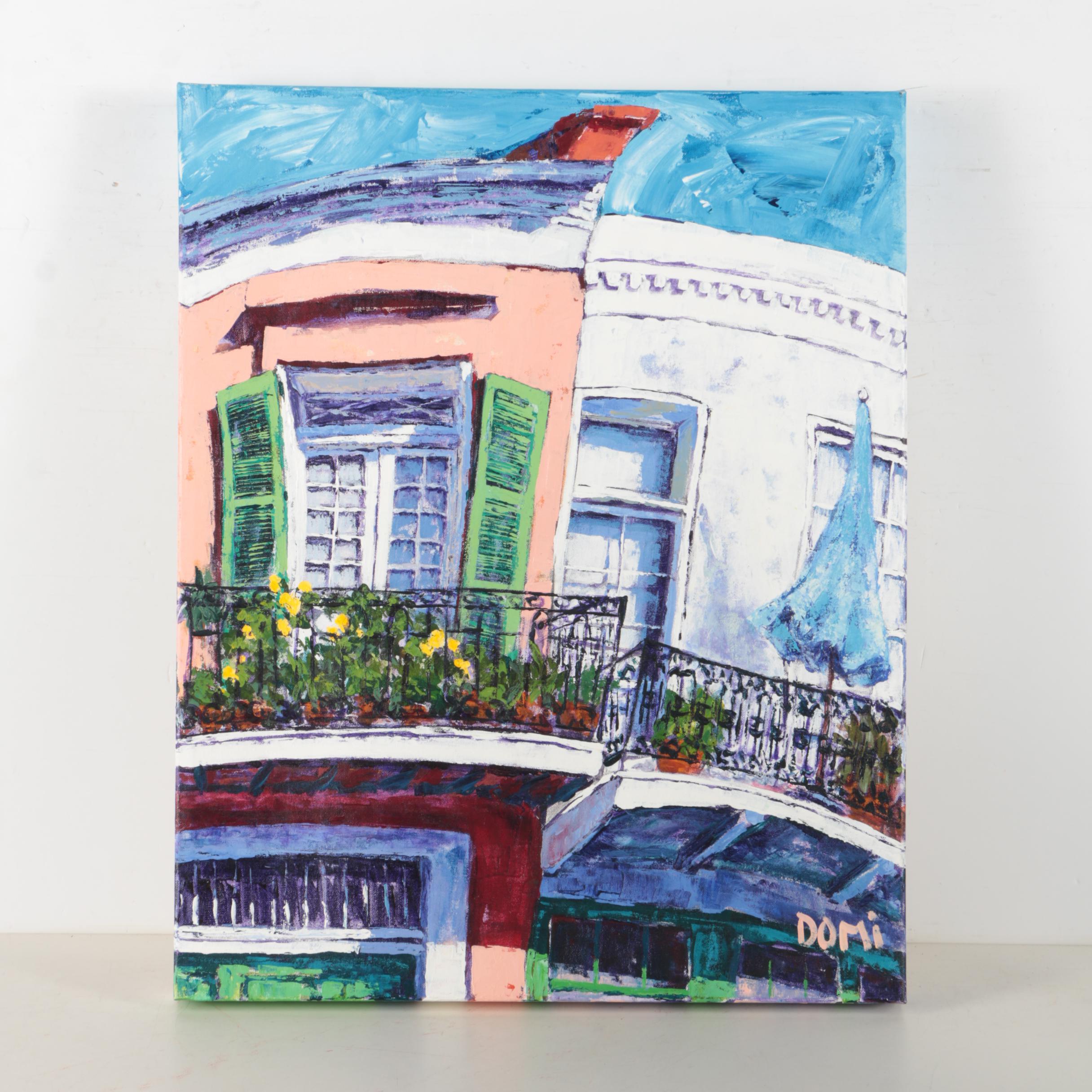 Domi Williams Painting on Canvas "Your Side or Mine?"