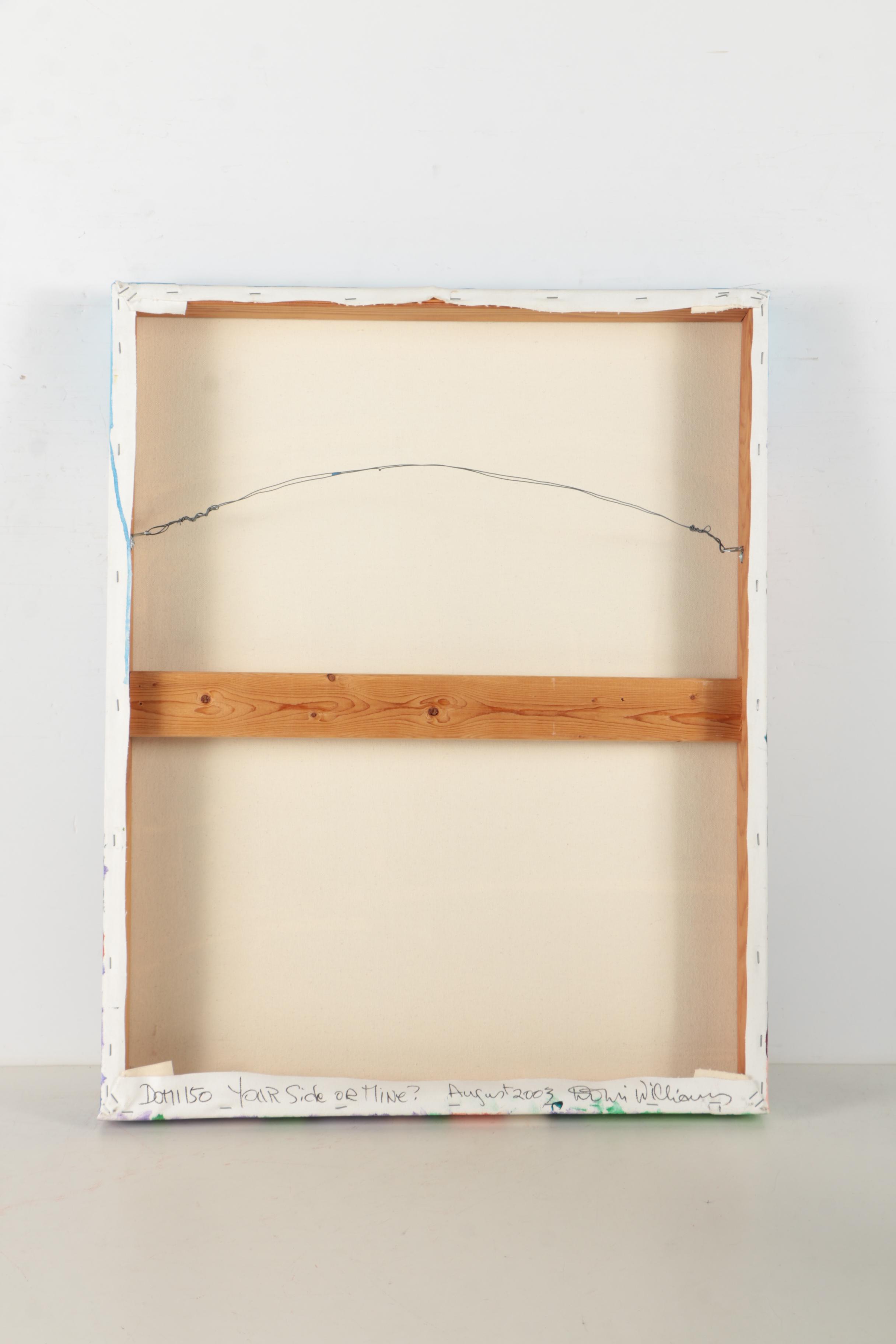 Domi Williams Painting on Canvas "Your Side or Mine?"
