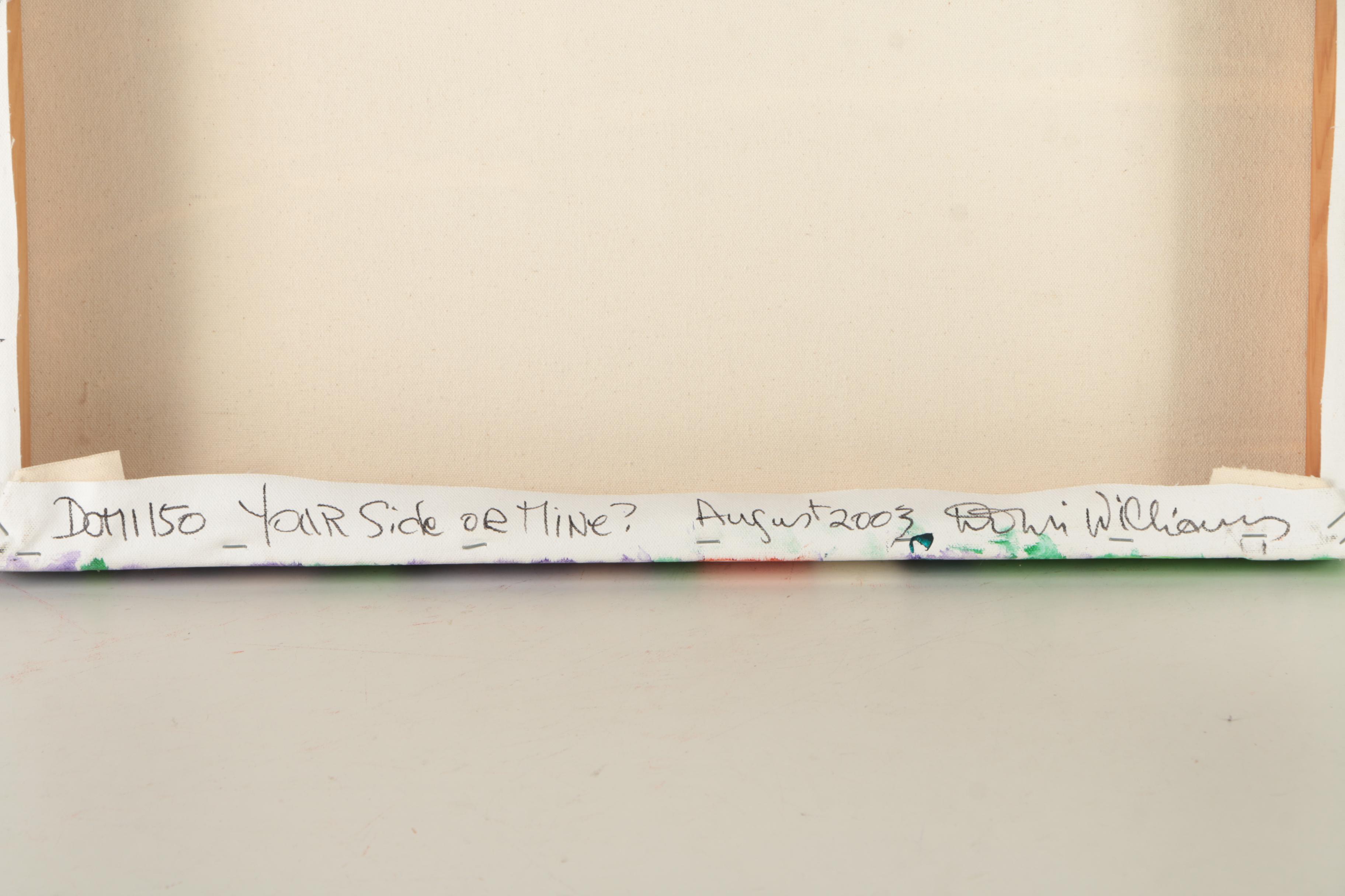 Domi Williams Painting on Canvas "Your Side or Mine?"