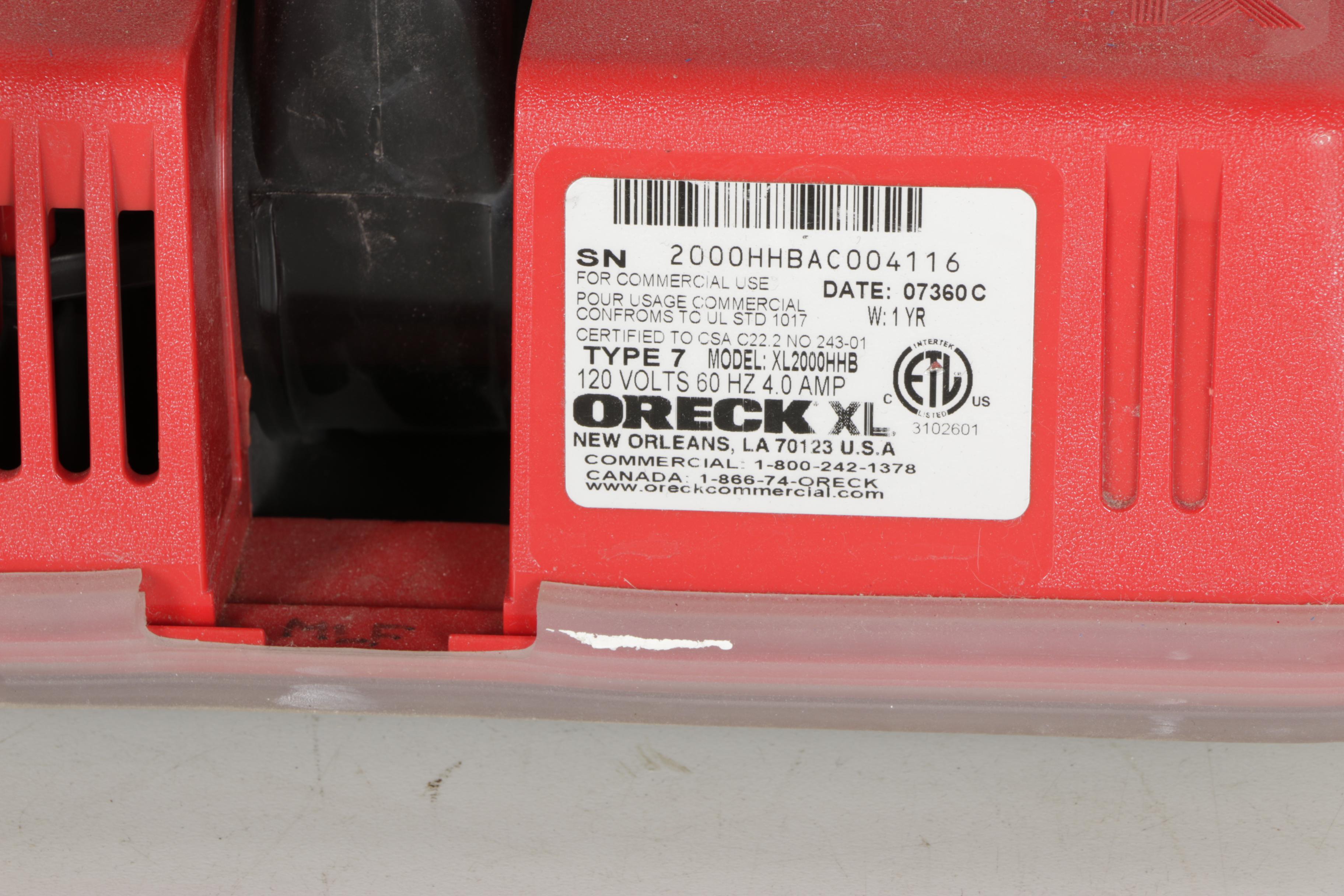 Oreck XL Commercial Vacuum