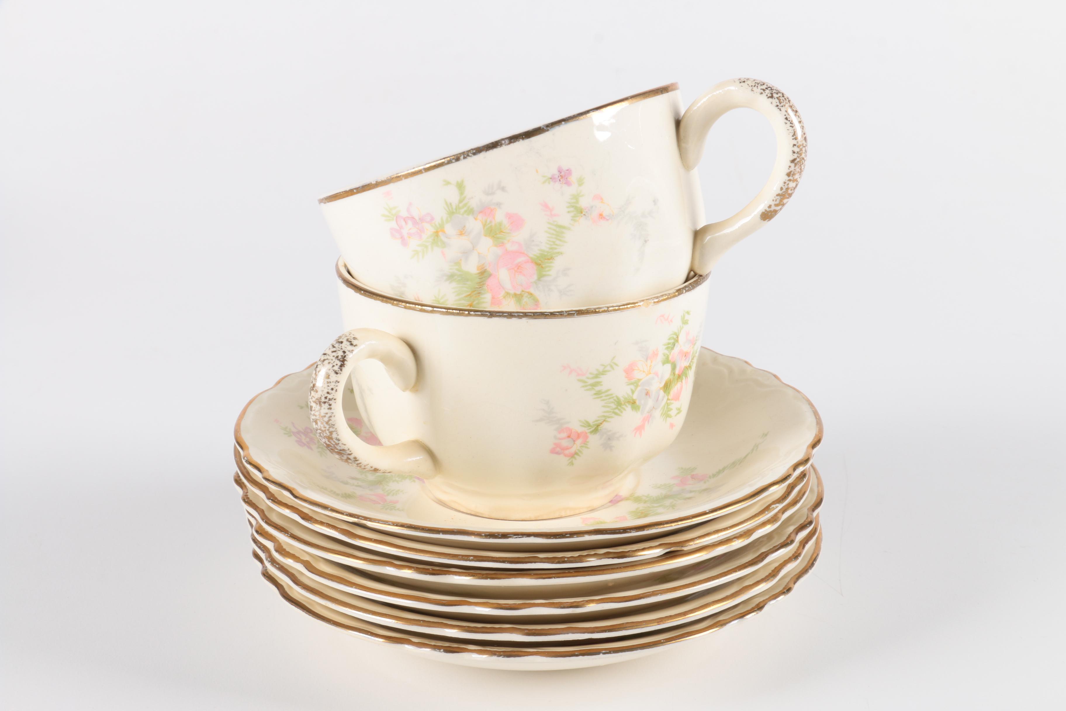 Homer Laughlin Floral Tableware Set