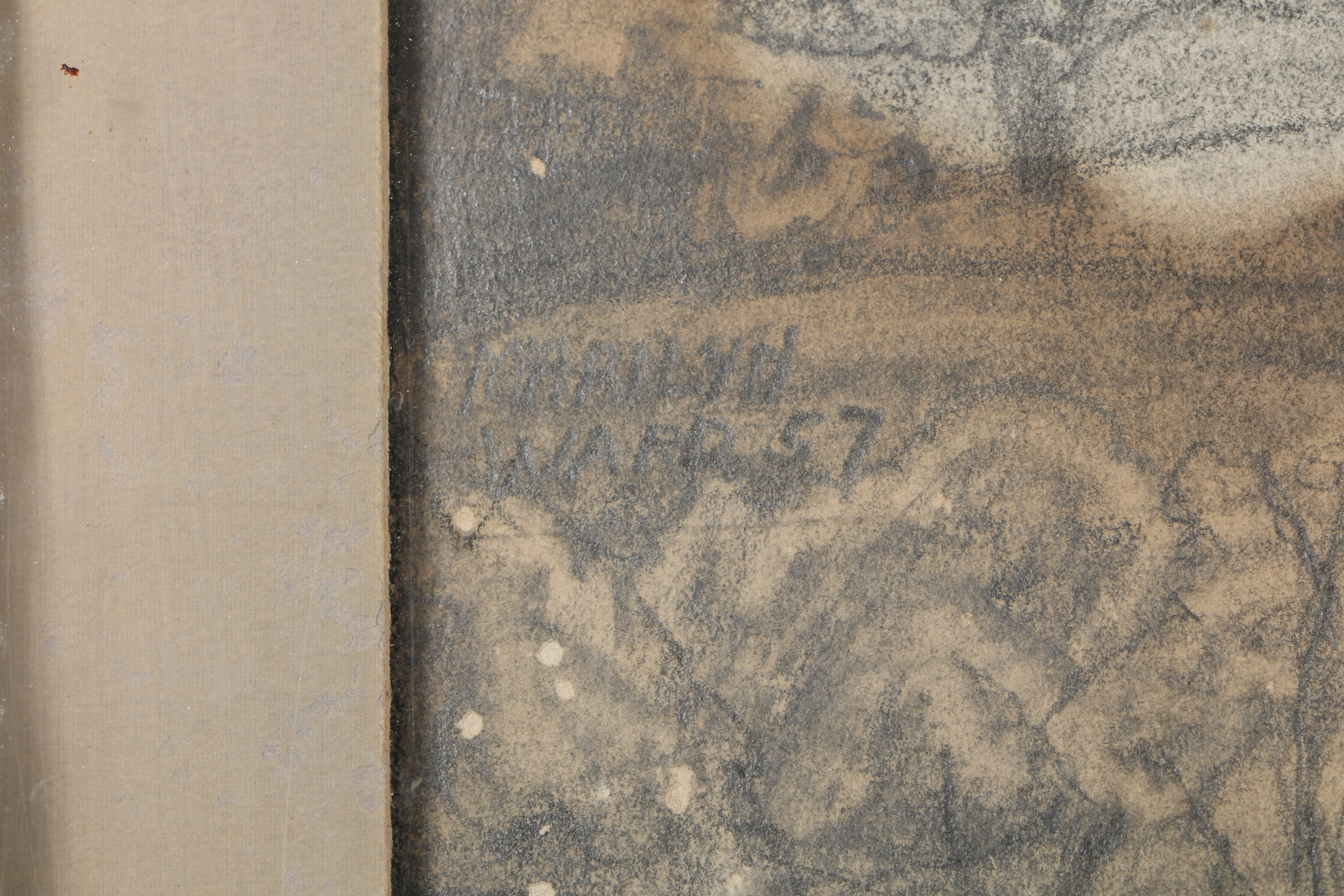 Marilyn Ward Charcoal Drawing of the Holy Family and Angels