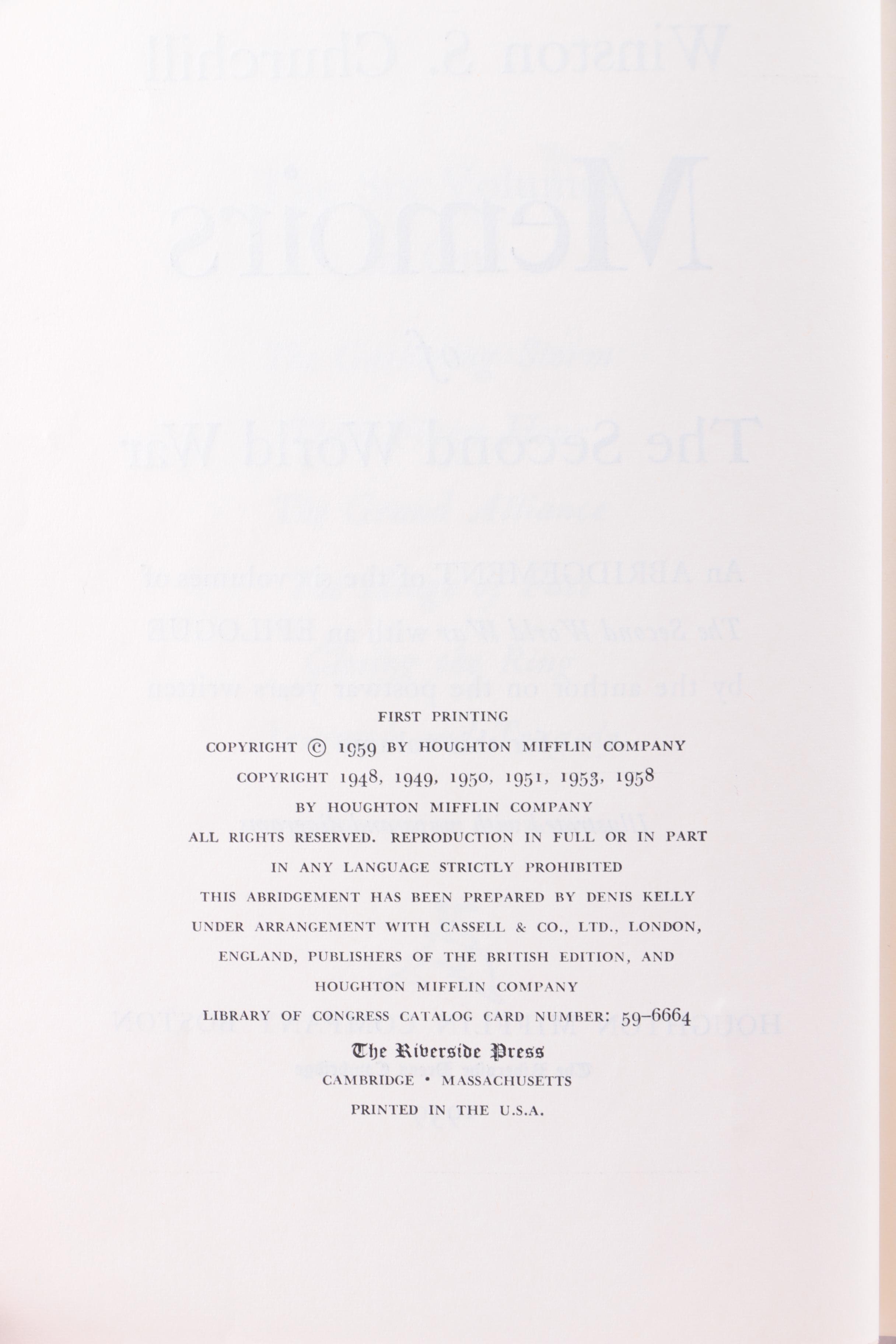 Winston Churchill Books featuring "The Second World War" Series