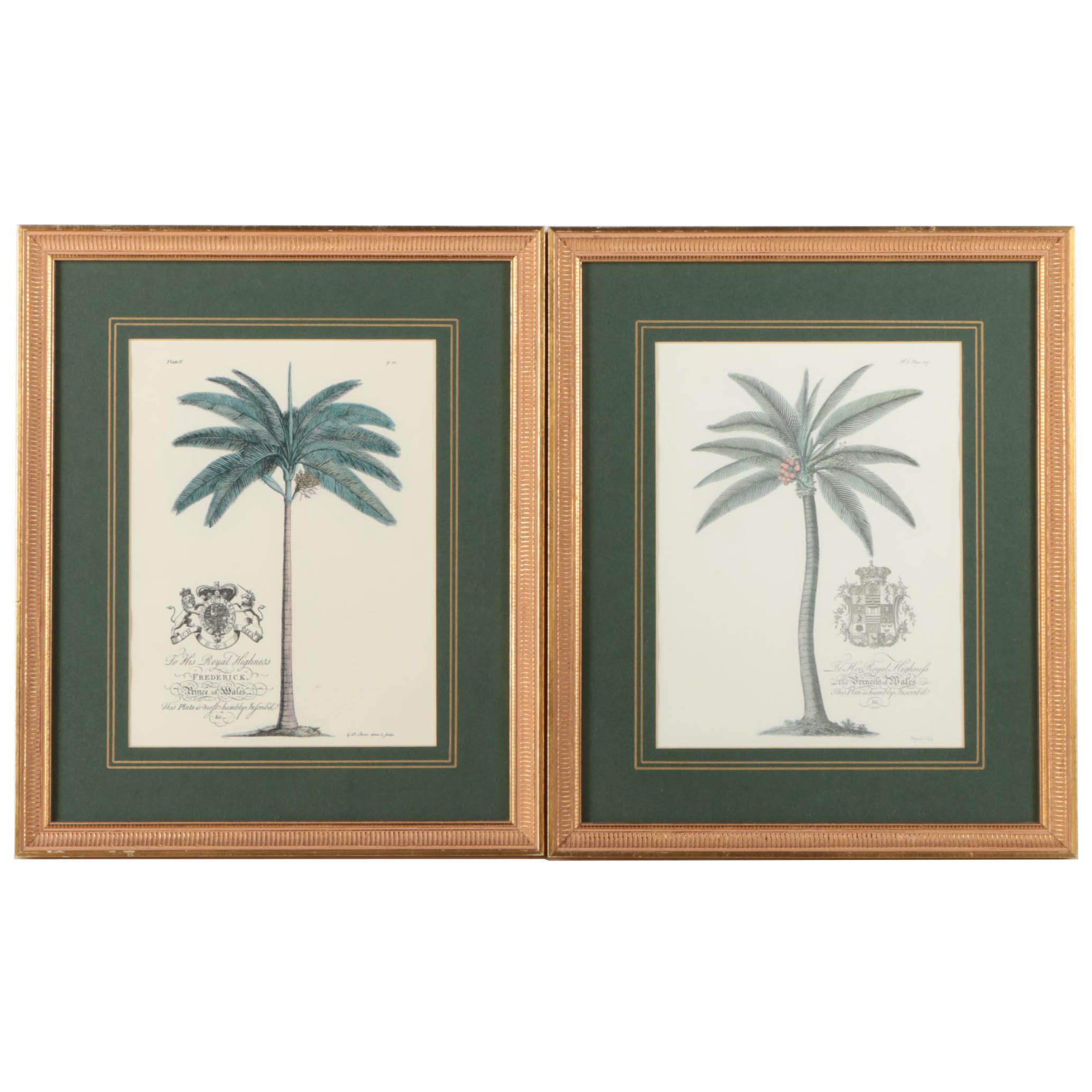 Two Offset Lithographs of Palm Trees