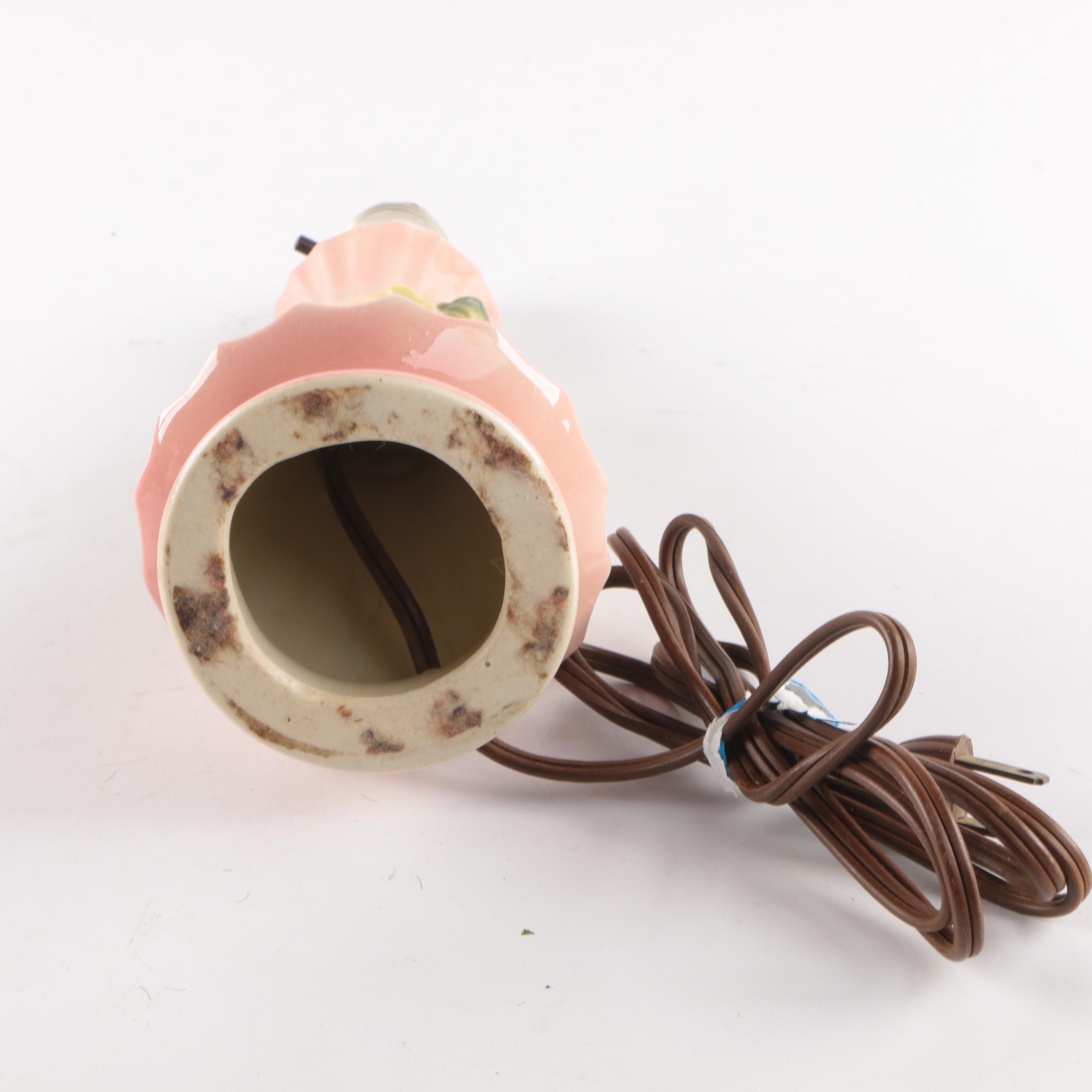 Vintage Pink Ceramic Table Lamps