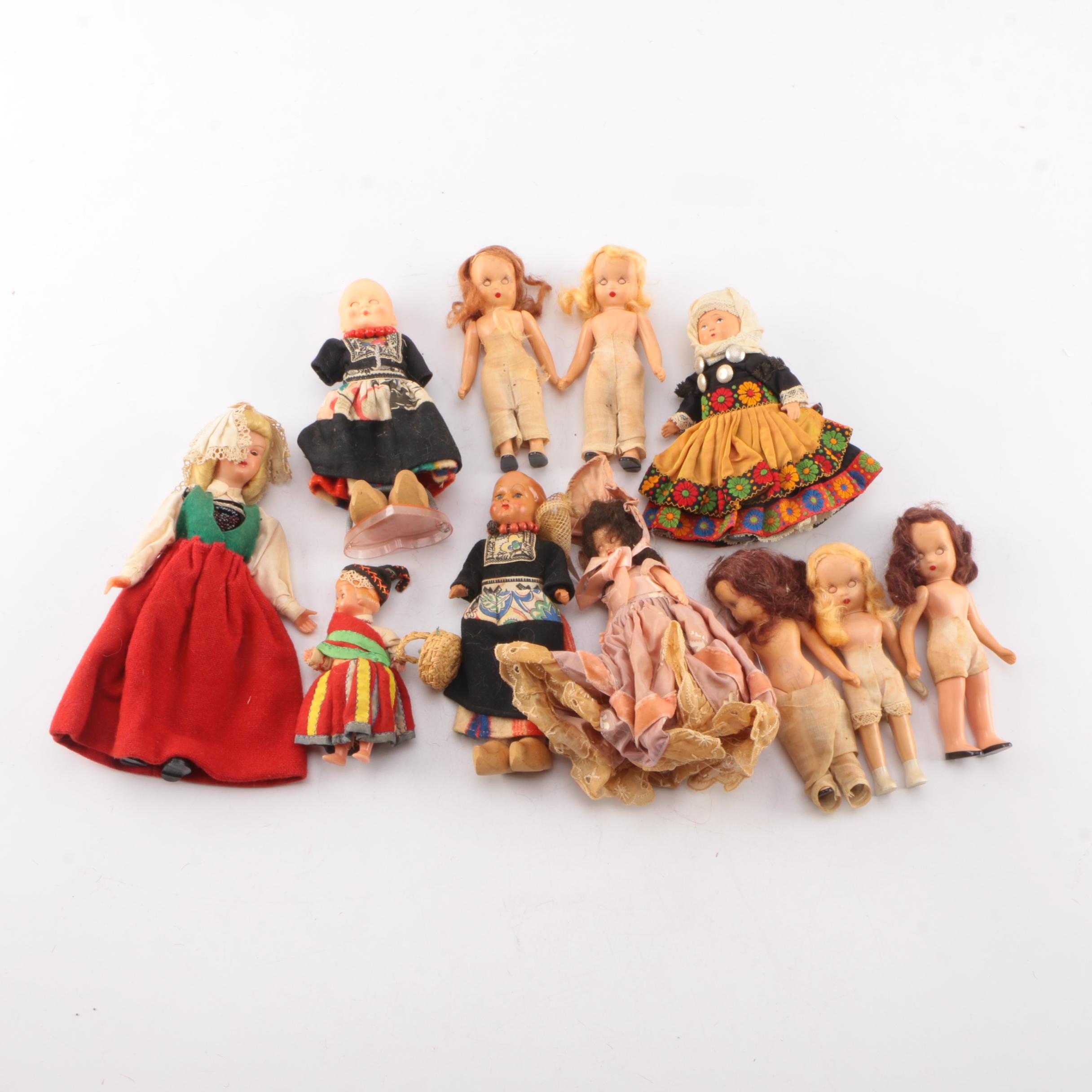 Collection of Small Dolls