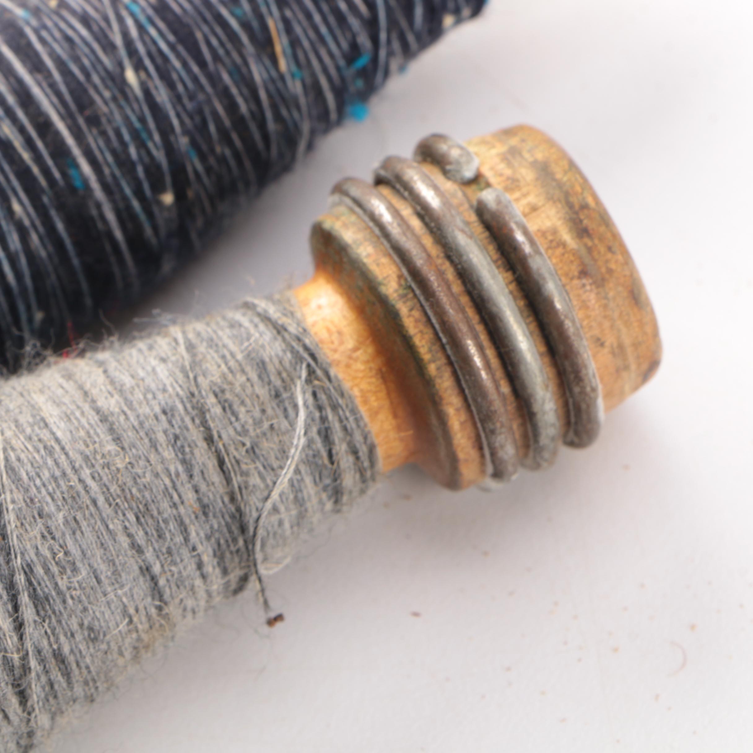 Jute Trims and Vintage Thread Spools