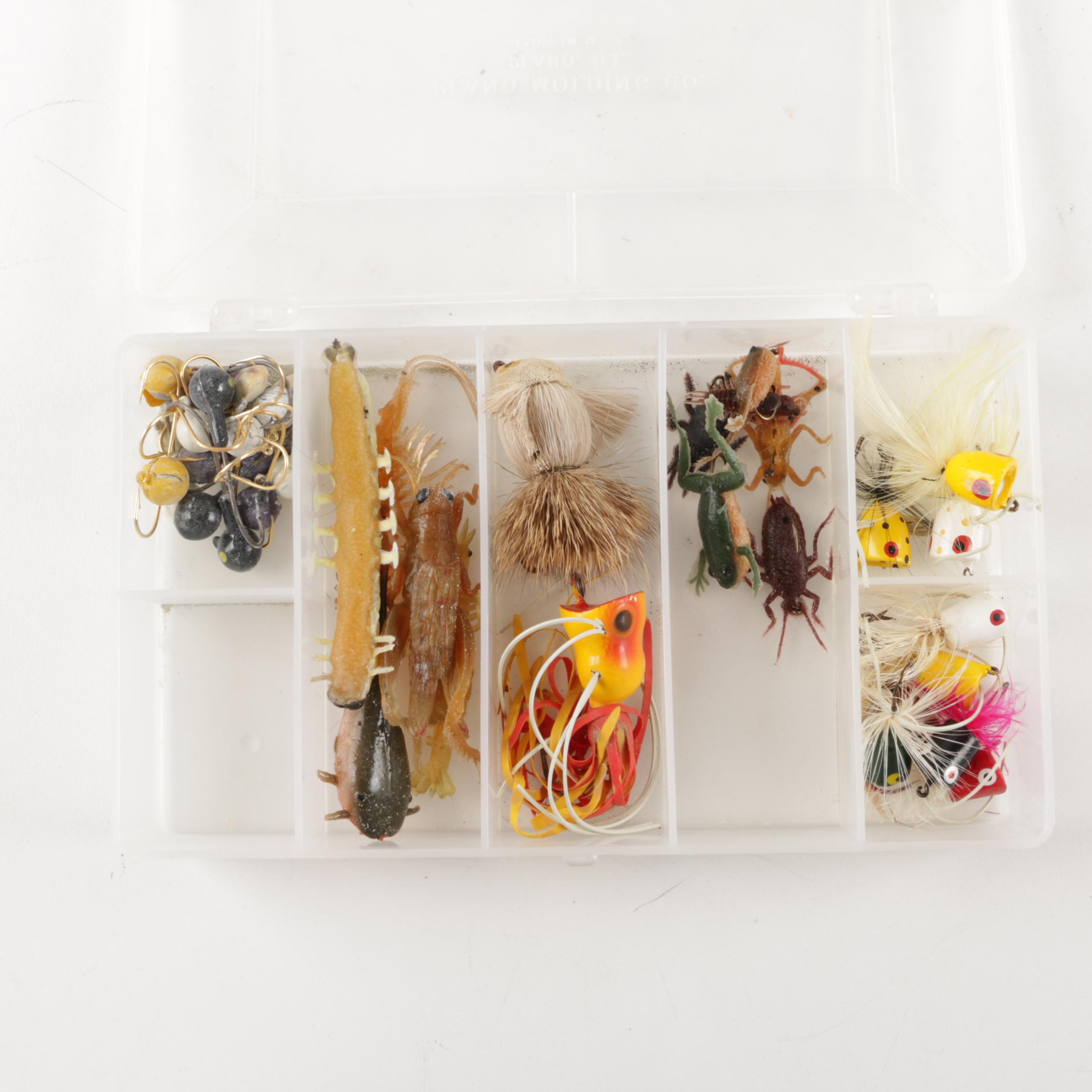 Collection of Tackle Boxes and Fishing Supplies