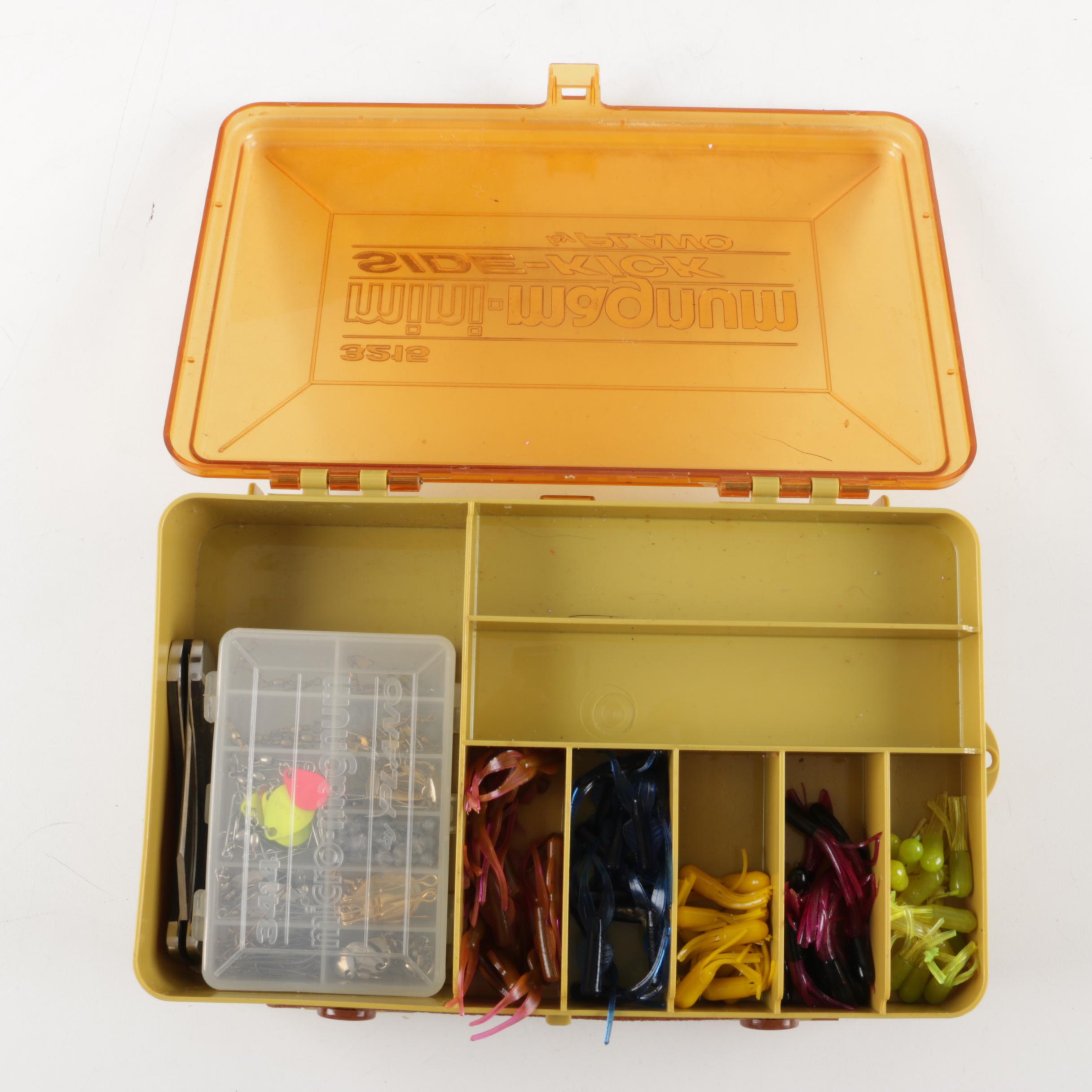 Collection of Tackle Boxes and Fishing Supplies