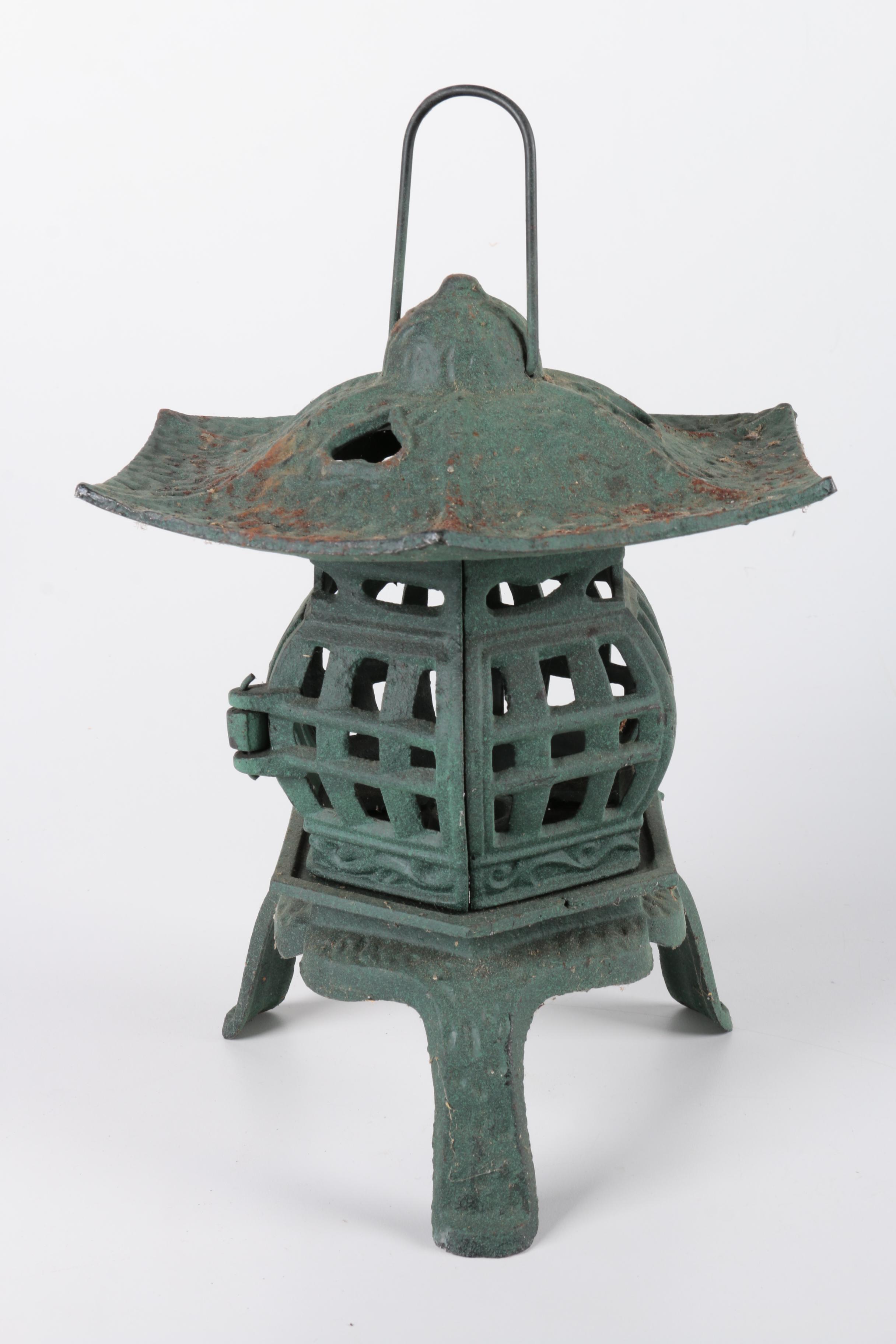 Cast Iron  Pagoda Style Lanterns