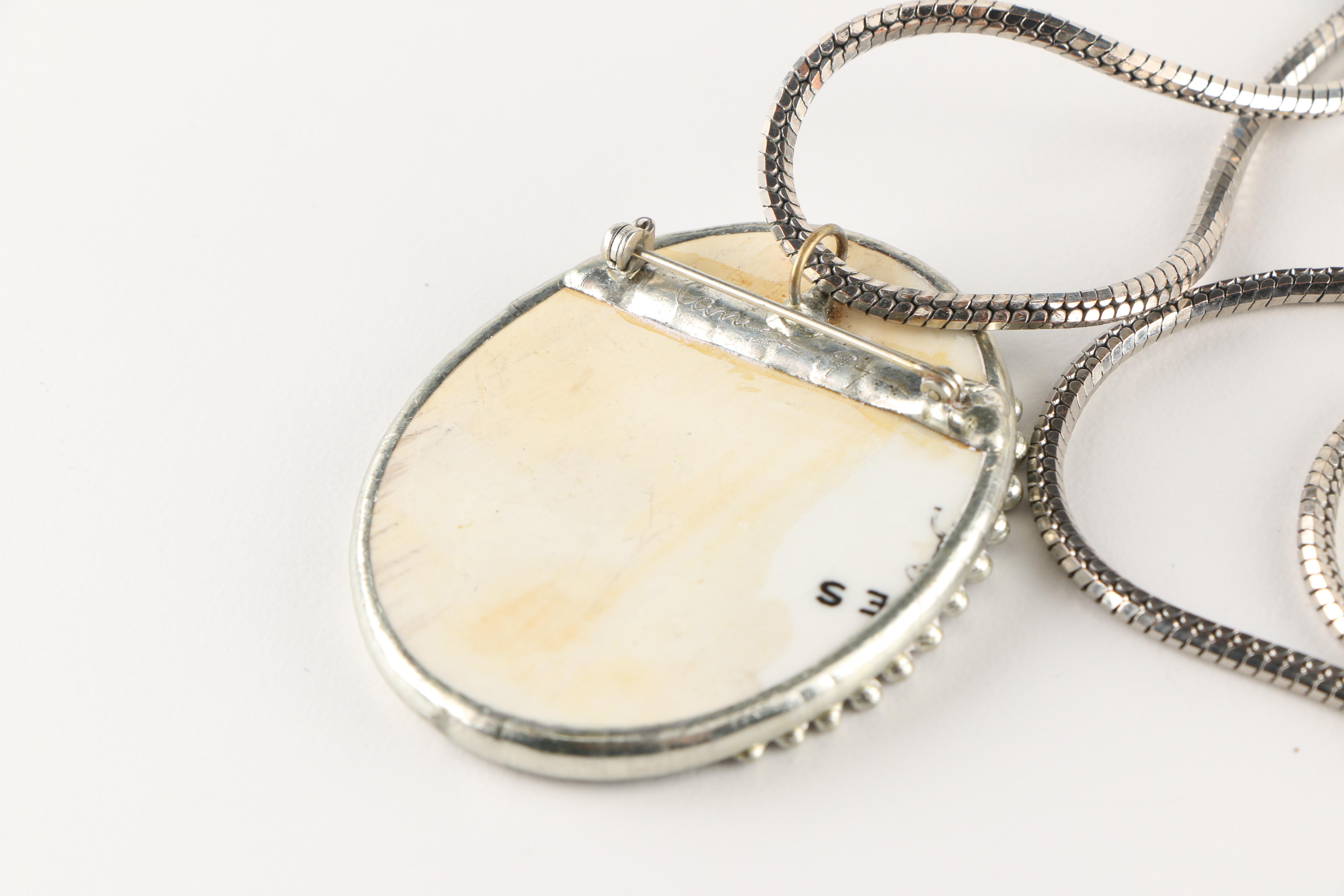 Assortment of Vintage Costume Jewelry Including Cameo Brooches