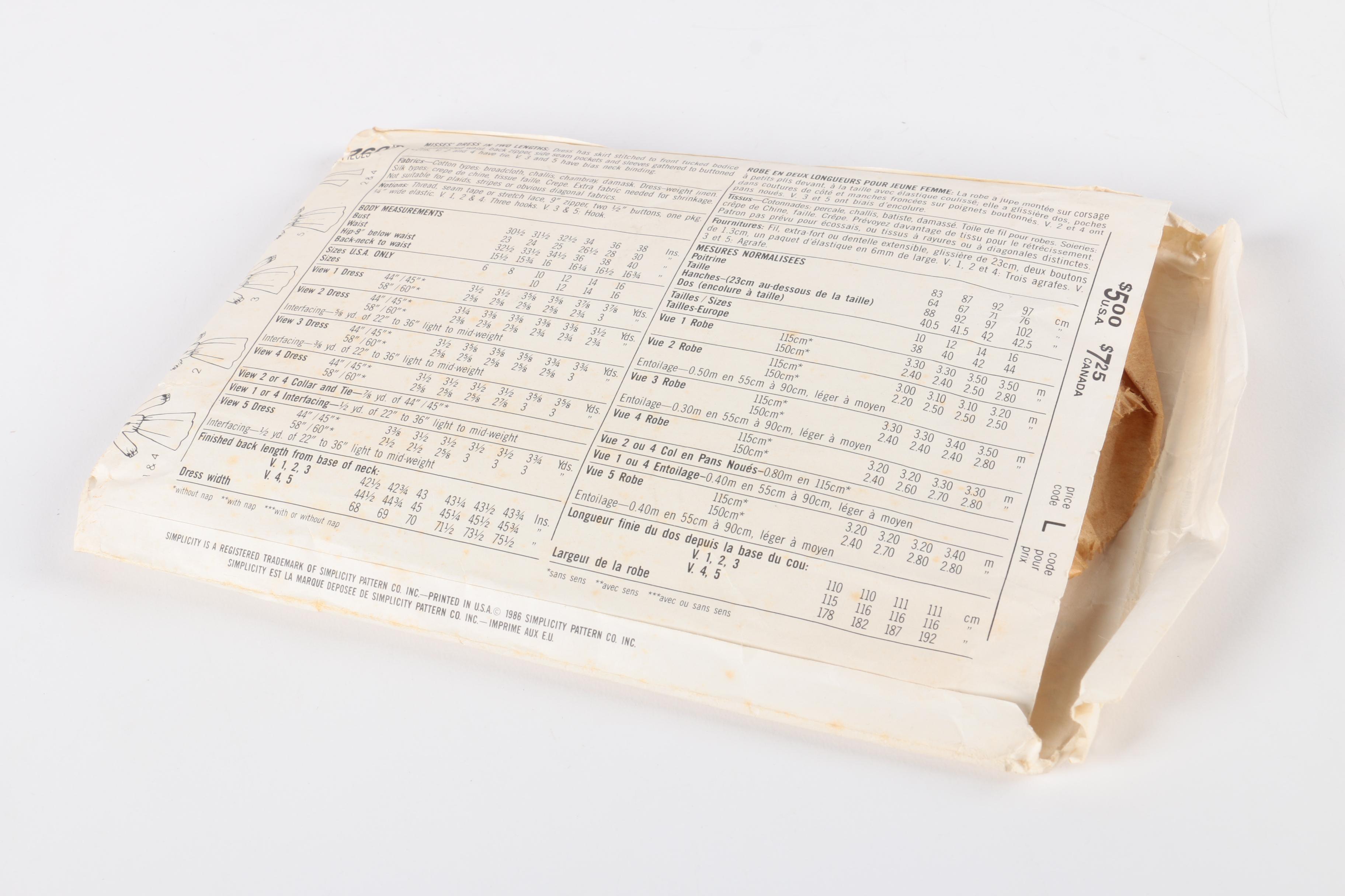 Vintage Sewing Pattern Assortment