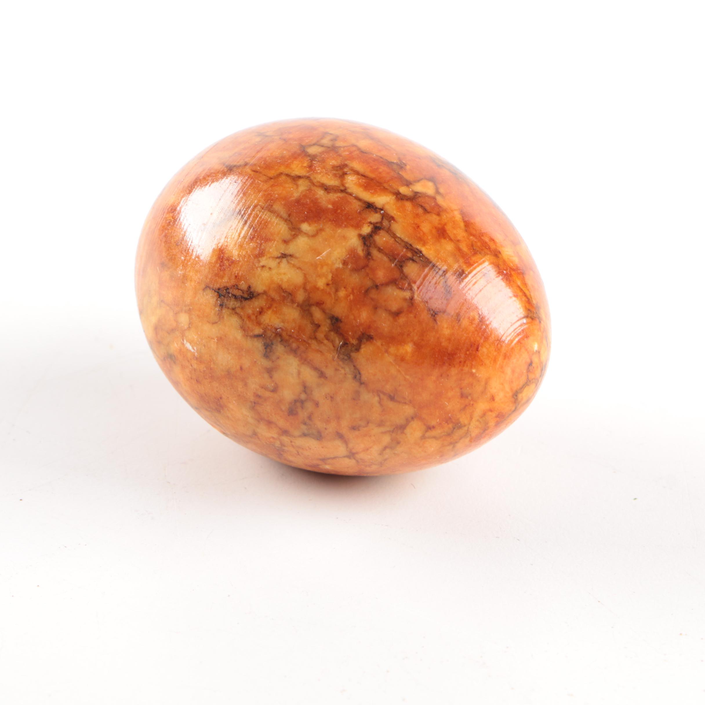 Group of Italian Dyed Alabaster Stone Eggs