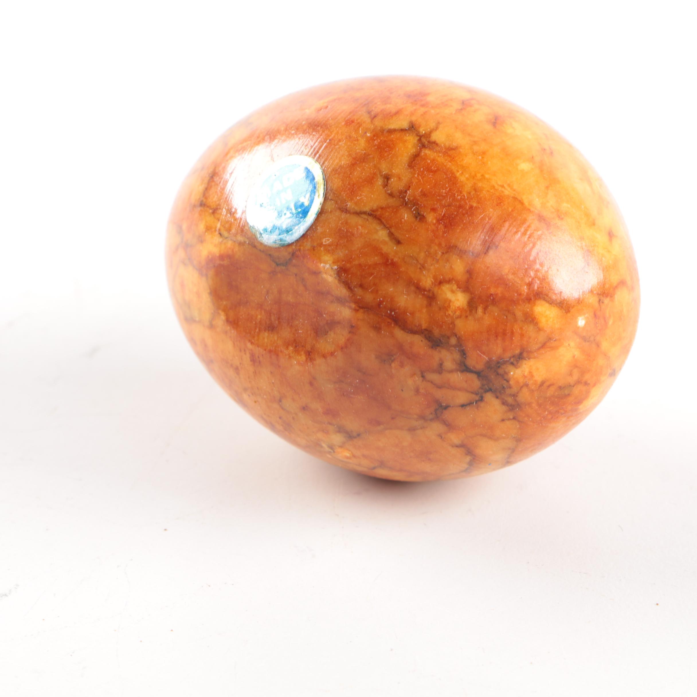 Group of Italian Dyed Alabaster Stone Eggs